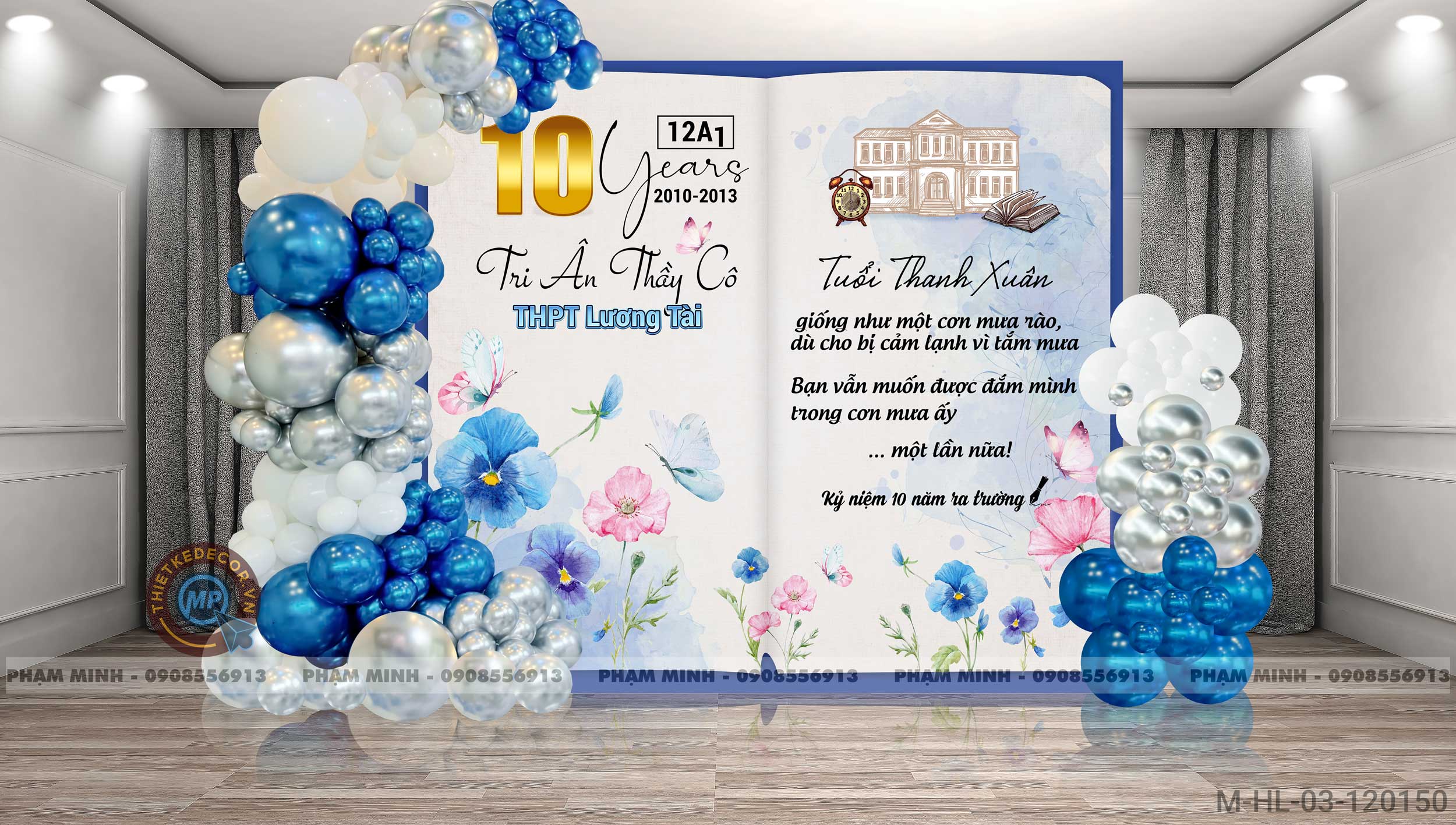 File thiết kế Background Họp lớp họp khóa kỷ niệm ngày trở về