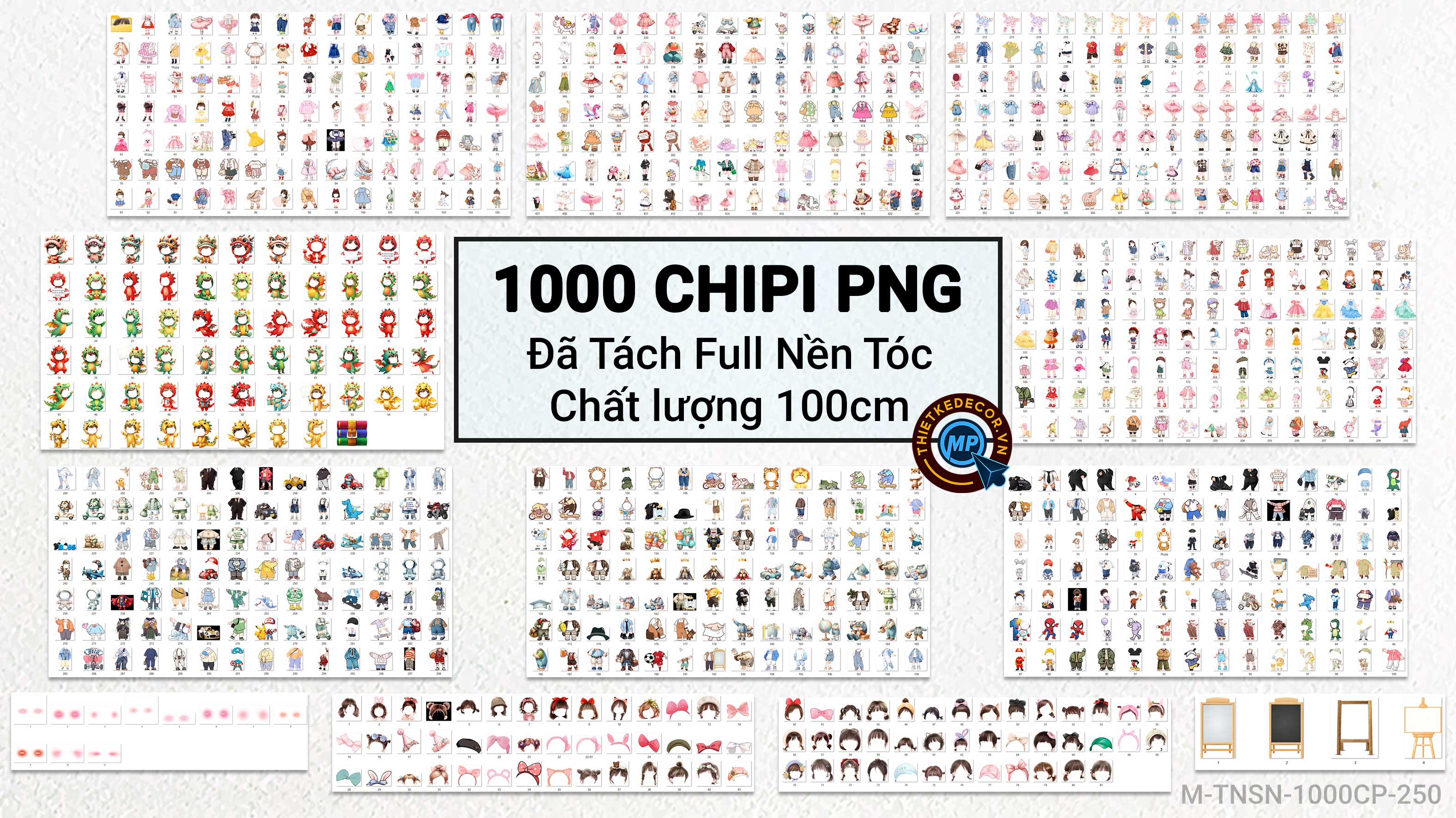 1000 Chipi PNG tách nền, Chất lượng Tốt cho phép in từ 100cm đổ lại. File thuận lợi cần thiết cho công việc thiết kế DECOR