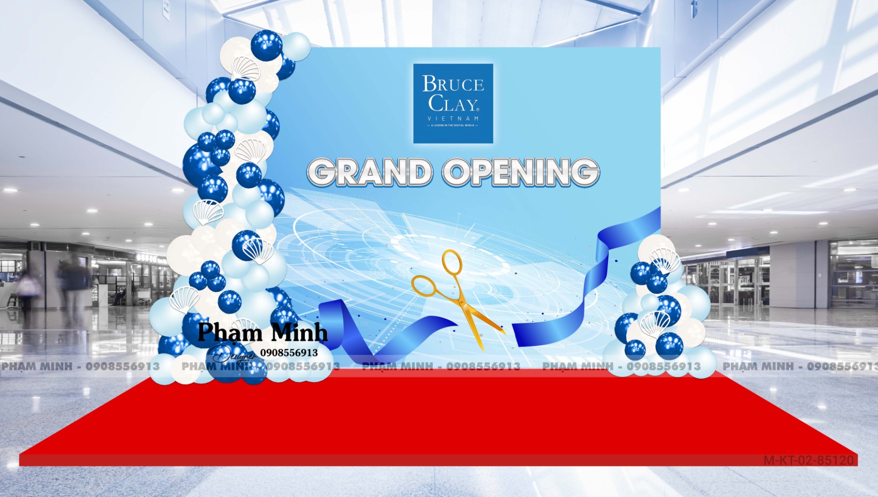 File thiết kế background khai trương công ty sang trọng