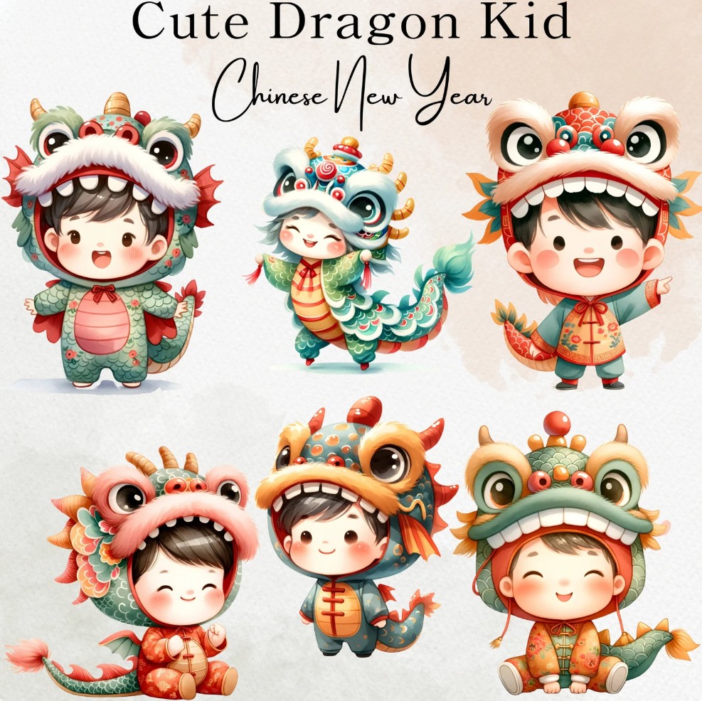 32PNG Chibi Rồng cute đáng yêu dễ thương ngầu đét. - Hình 3