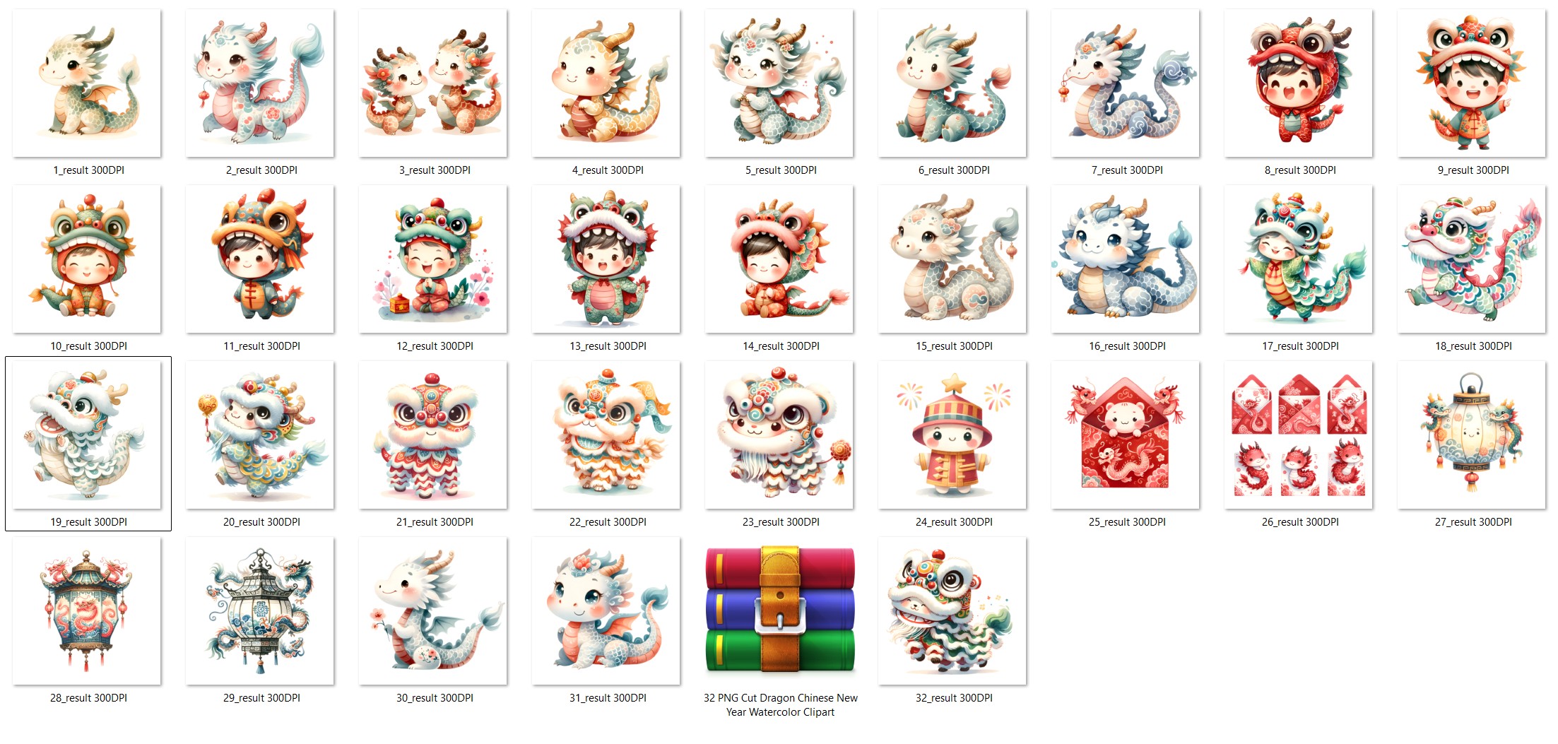 32PNG Chibi Rồng cute đáng yêu dễ thương ngầu đét. - Hình 4