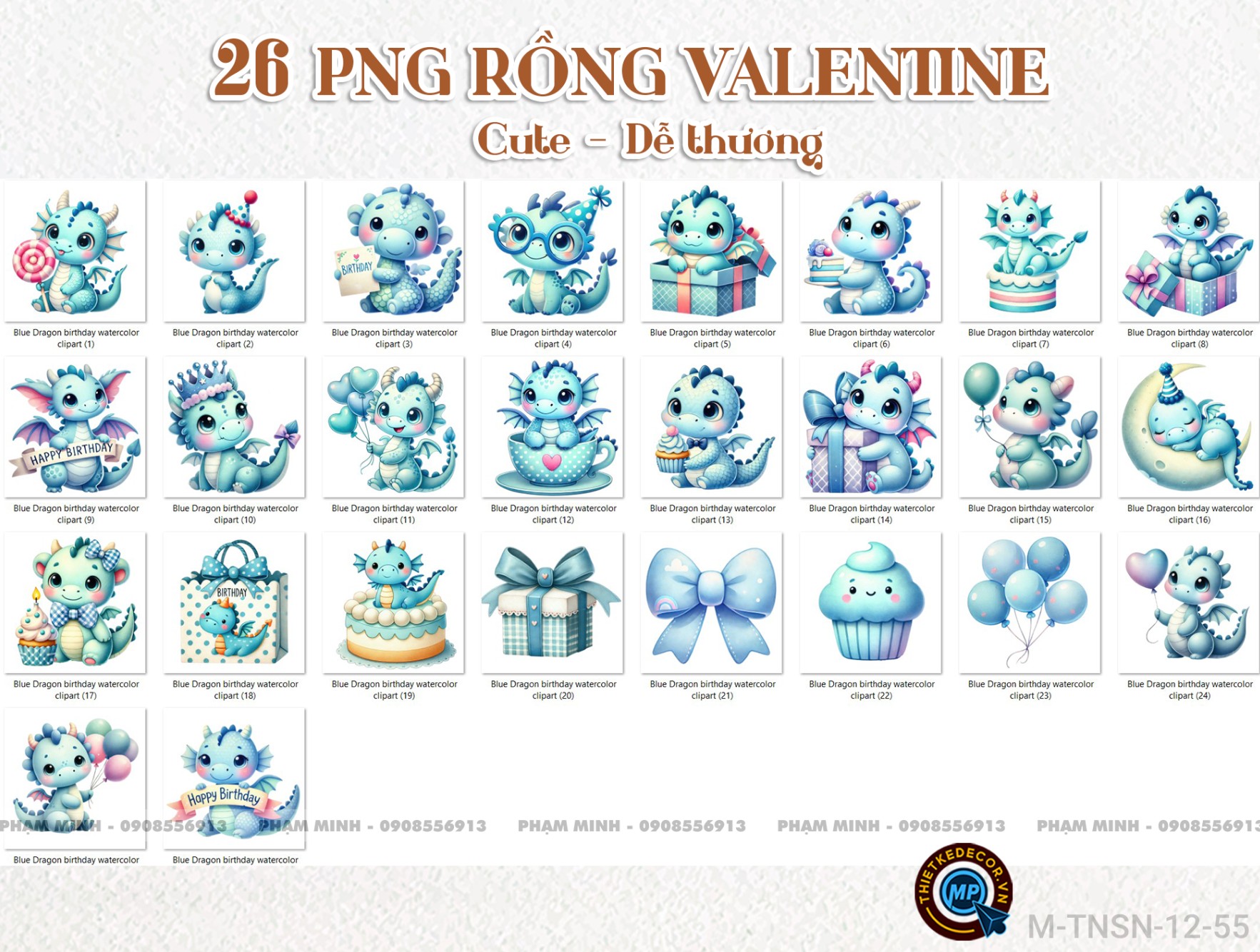 26 PNG Rồng Valentine cute dễ thương đáng yêu thiết kế sinh nhật bé 1 tuổi.