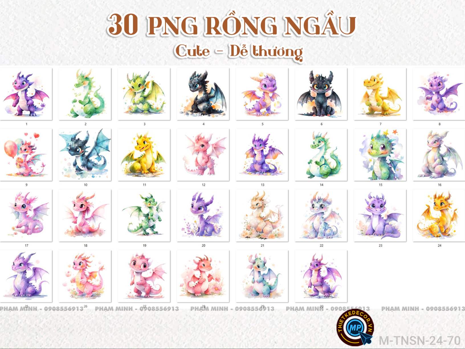 30 PNG Rồng ngầu đét 300ppi nét căng