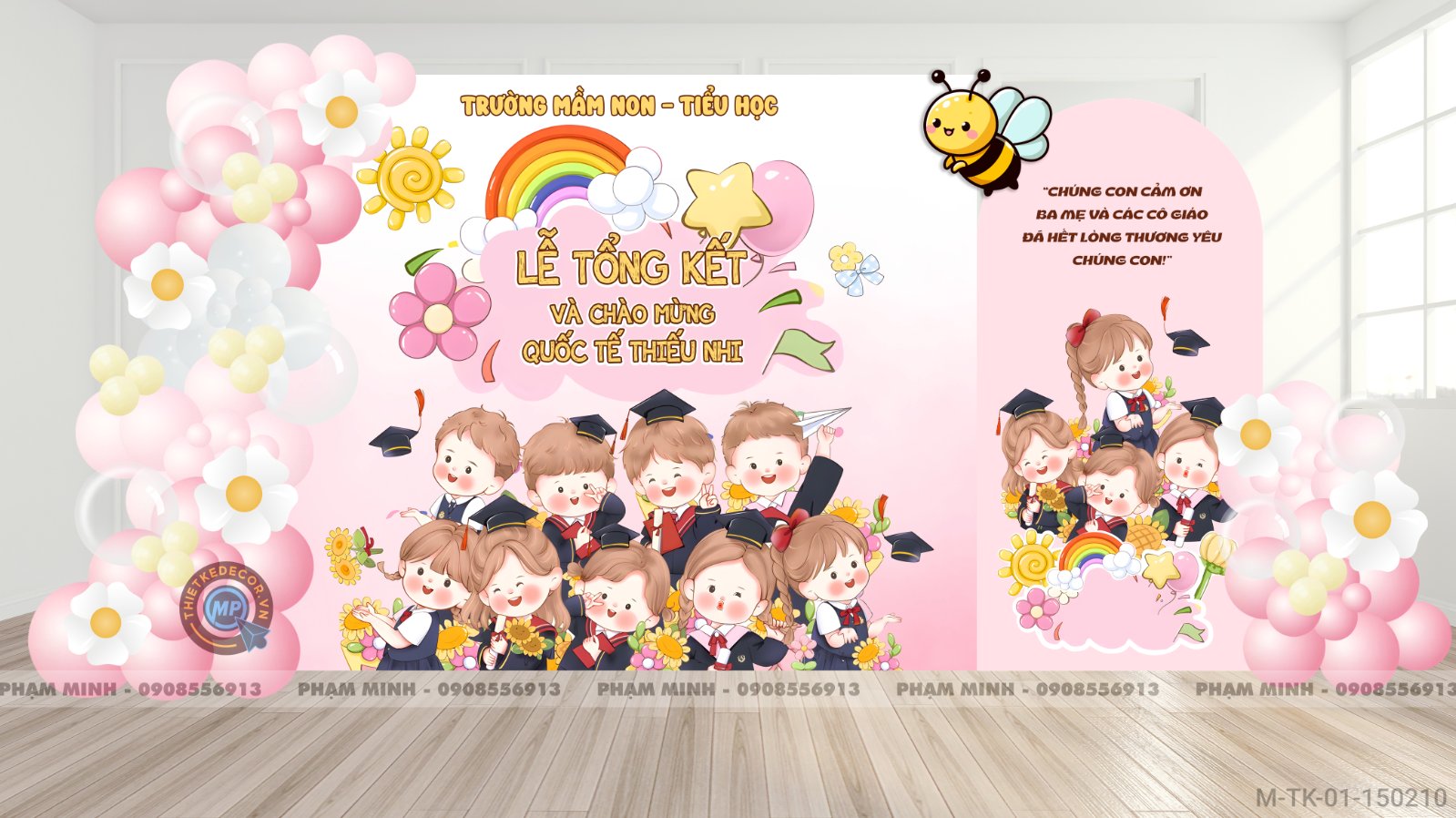 File thiết kế Tổng kết năm học và Chào mừng Quốc tế thiếu nhi 1/6 dễ thương đáng yêu.
