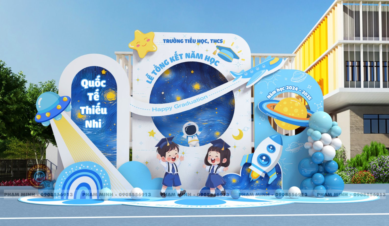 File thiết kế Tổng kết năm học và Chào mừng Quốc tế thiếu nhi 1/6 dễ thương đáng yêu.