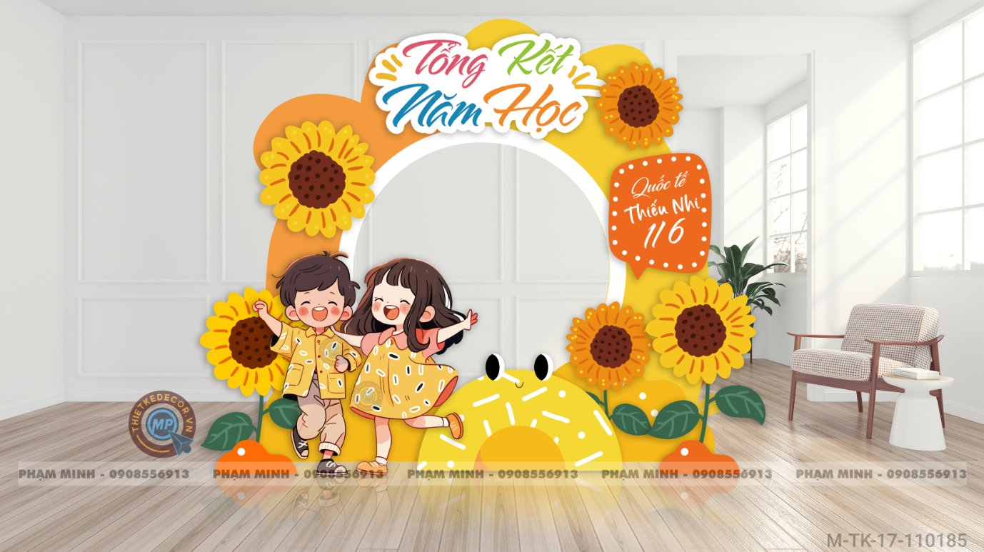 File thiết kế Tổng kết năm học và Chào mừng Quốc tế thiếu nhi 1/6 dễ thương đáng yêu.