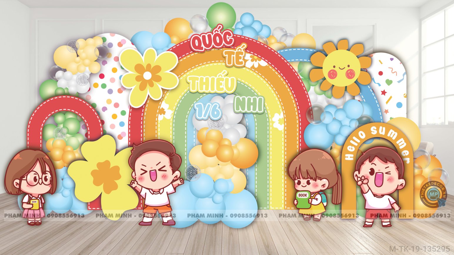 File thiết kế Tổng kết năm học và Chào mừng Quốc tế thiếu nhi 1/6 dễ thương đáng yêu.