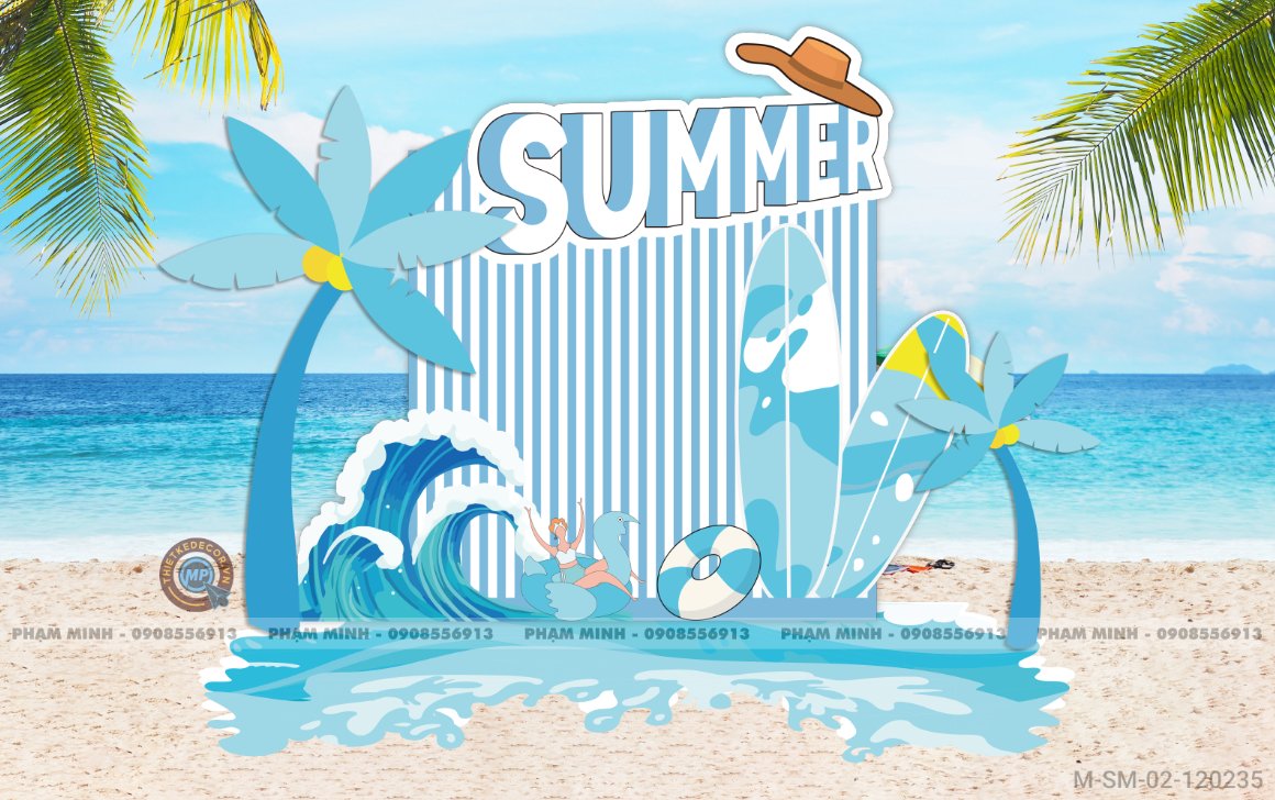 File thiết kế dã ngoài Summer vacation cho học sinh và nhân viên. Photobook Chụp hình bãi biển.