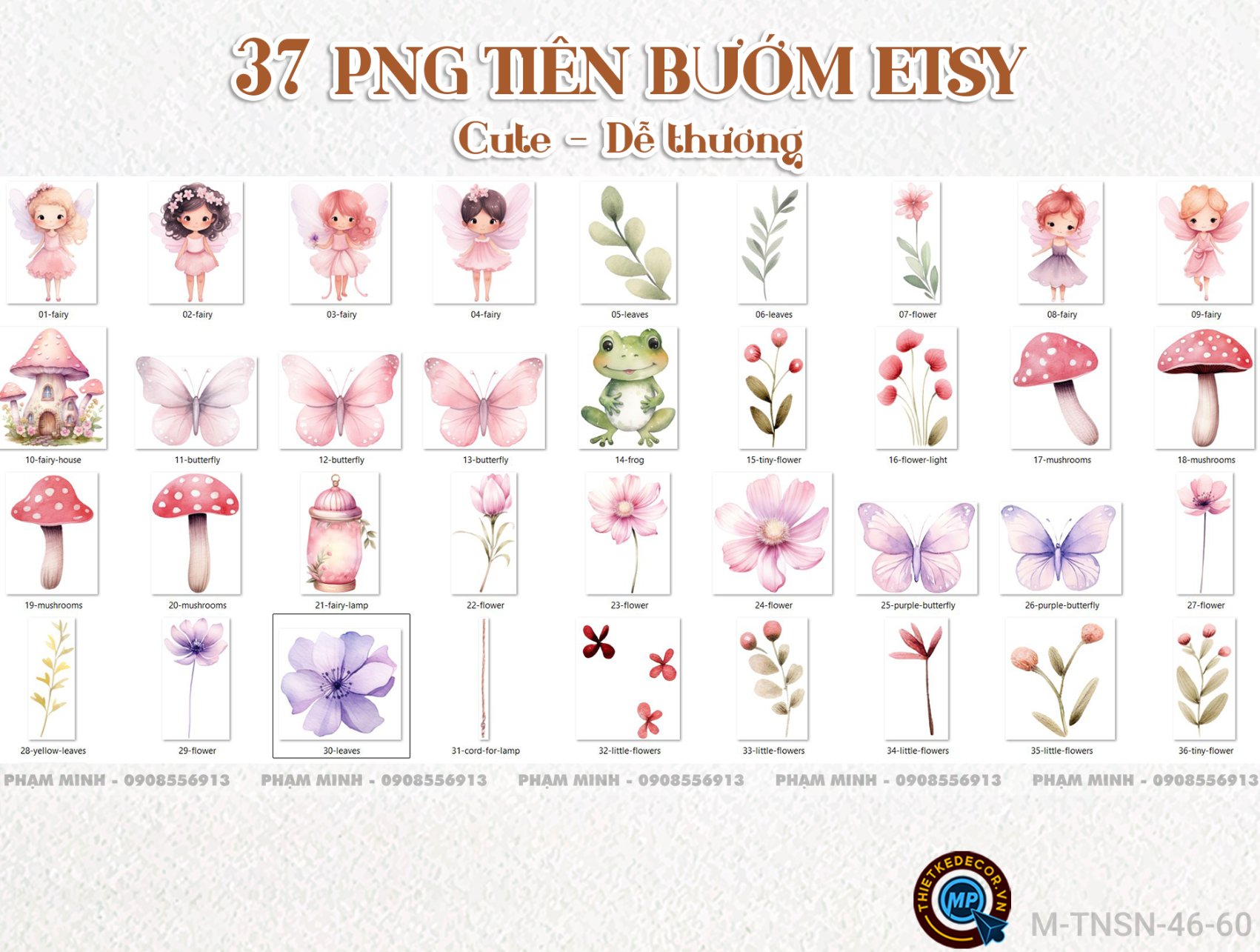 37 PNG Tiên bướm hoa ETSY primium cute dễ thương đáng yêu