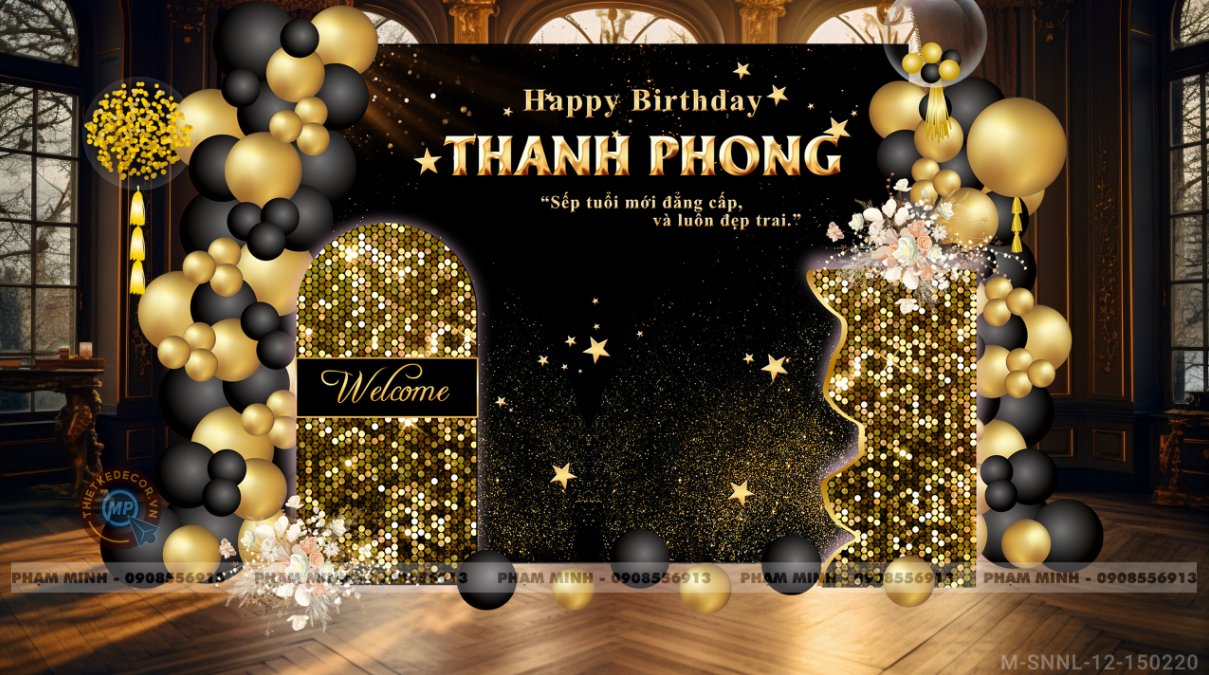 File thiết kế sinh nhật người lớn cho Sếp / Chàng Trai sang trọng đẳng cấp.