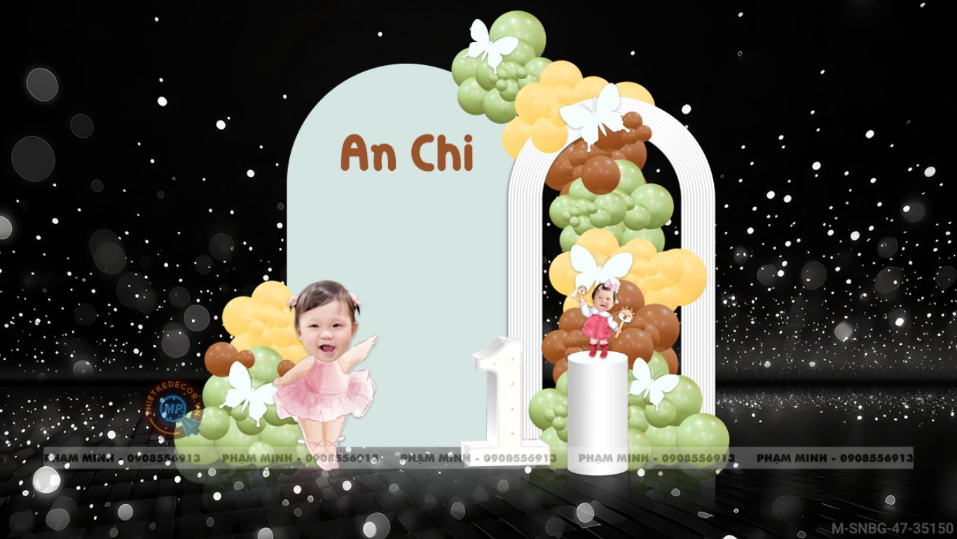 File thiết kế sinh nhật bé gái cute đáng yêu dễ thương