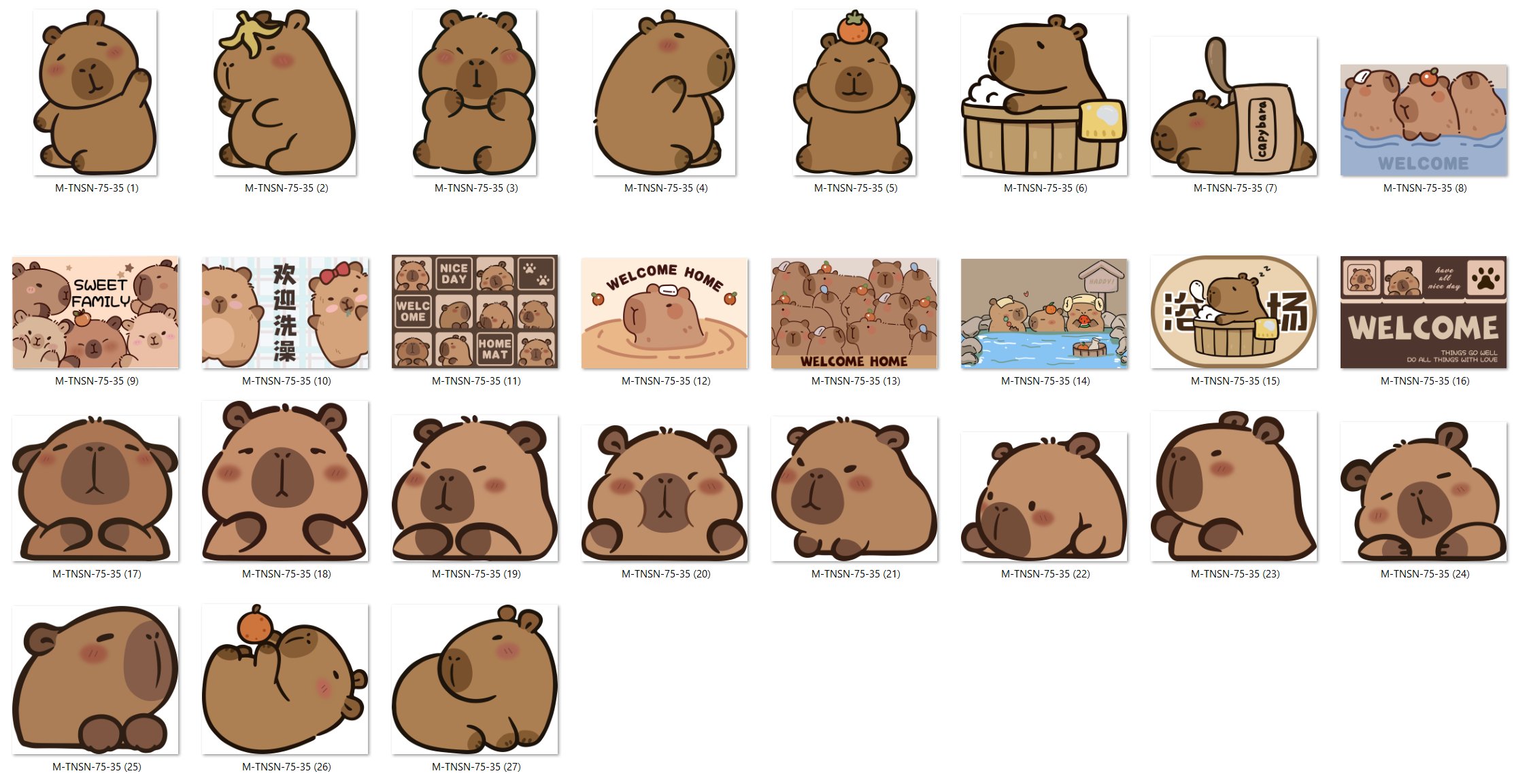 18 PNG Capybara cute dễ thương đáng yêu [DEAL 35K] - Hình 2