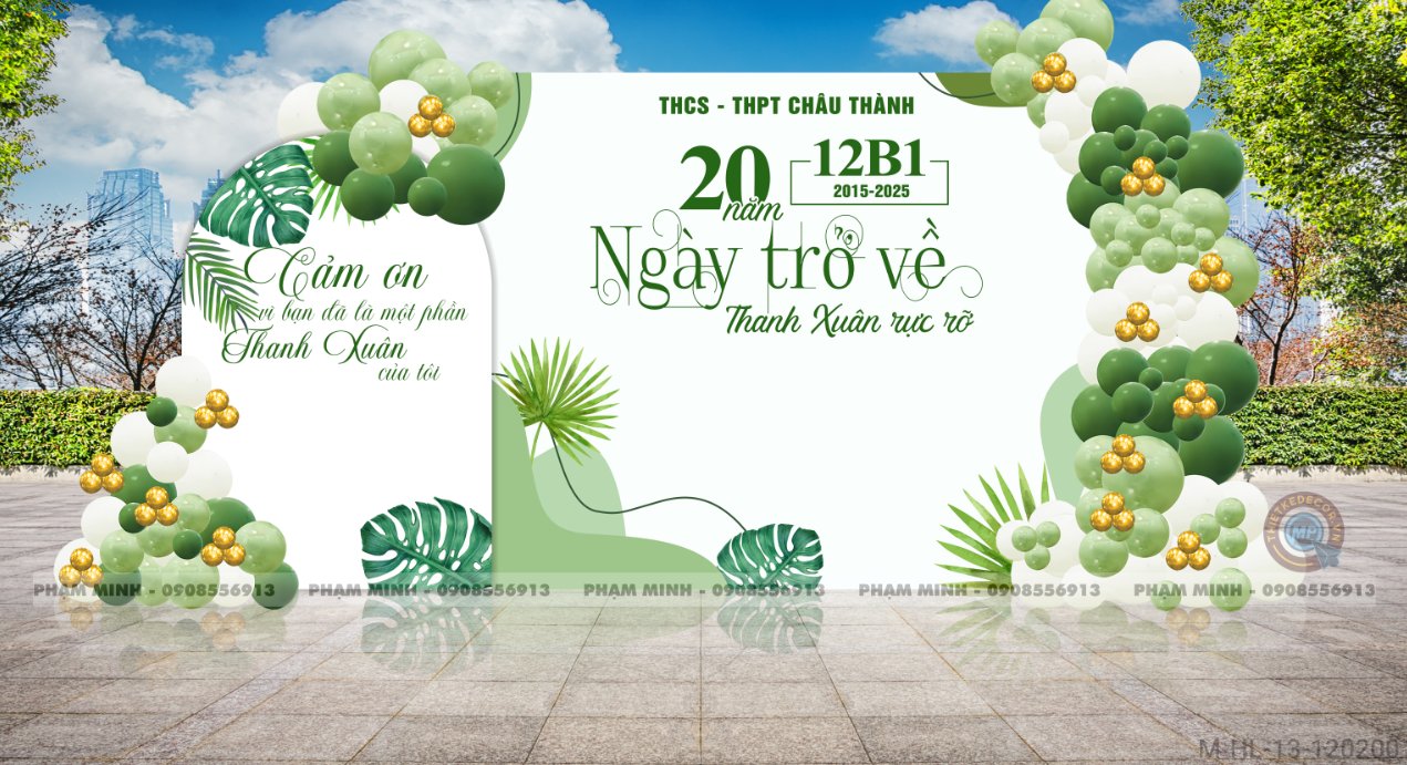 File thiết kế Background Họp lớp họp khóa kỷ niệm Trở về thanh xuân