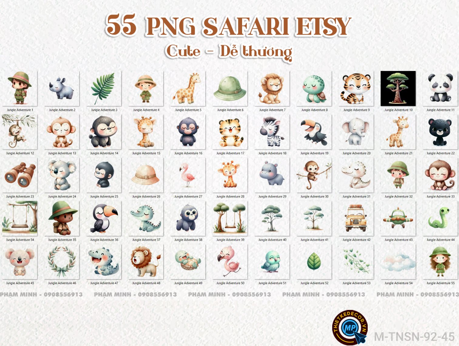 55 PNG safari sở thú trong rừng etsy tách nền nét căng 300ppi cute đáng yêu