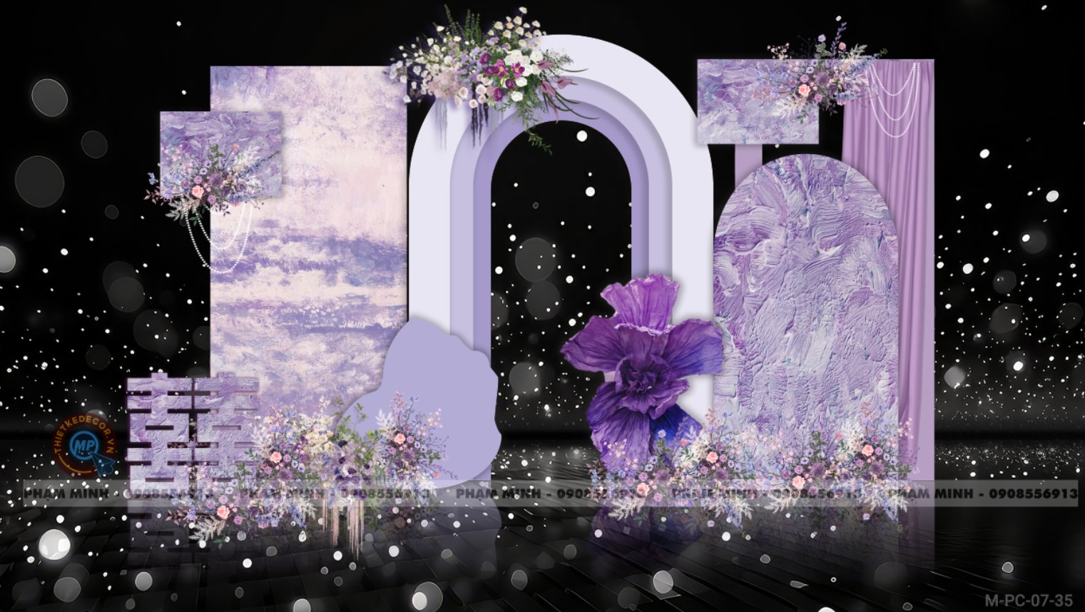 File thiết kế Background checkin Cưới photobook tranh sơn dầu hot trend