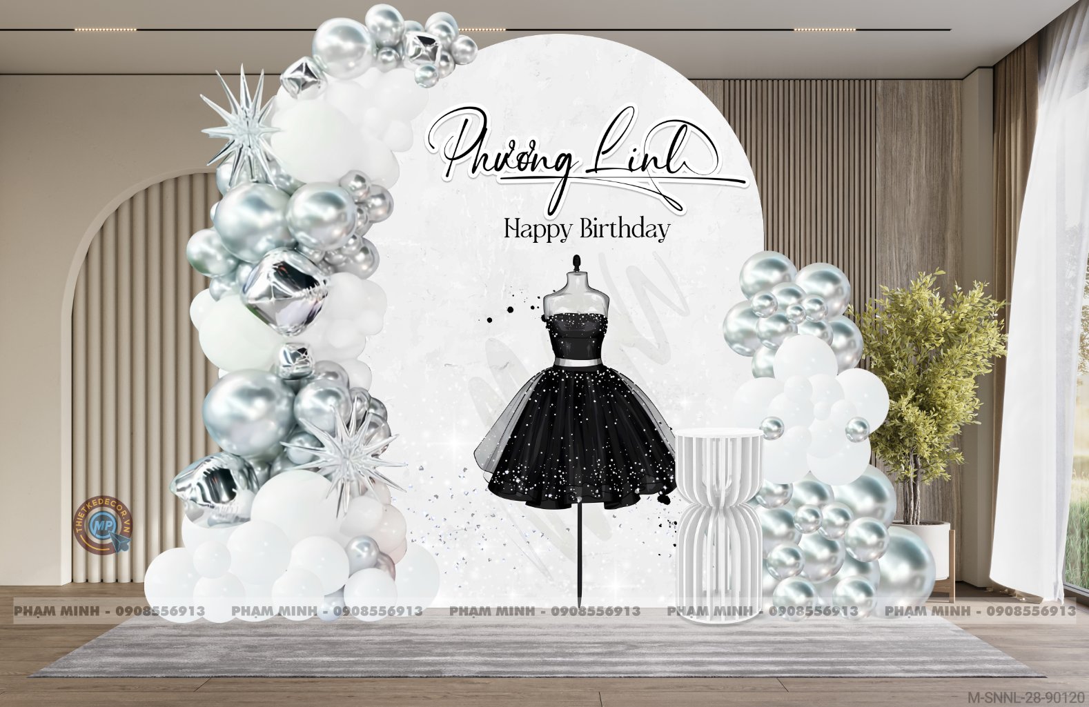 File thiết kế sinh nhật cho Cô gái / Sếp sang trọng đẳng cấp.