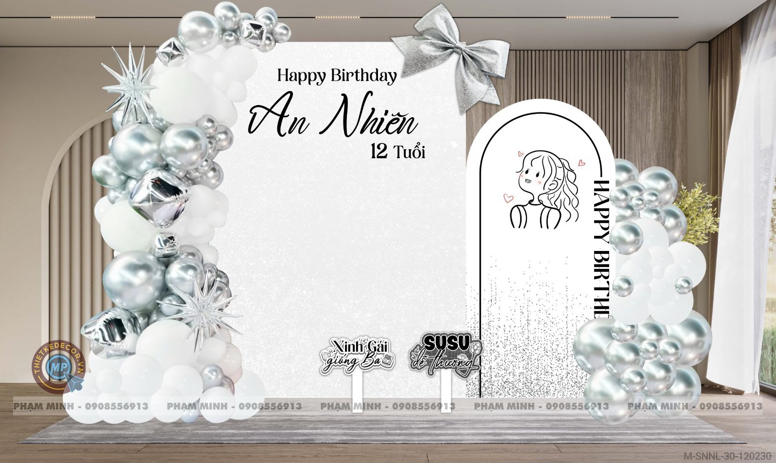 File thiết kế sinh nhật cho Cô gái sang trọng đẳng cấp.