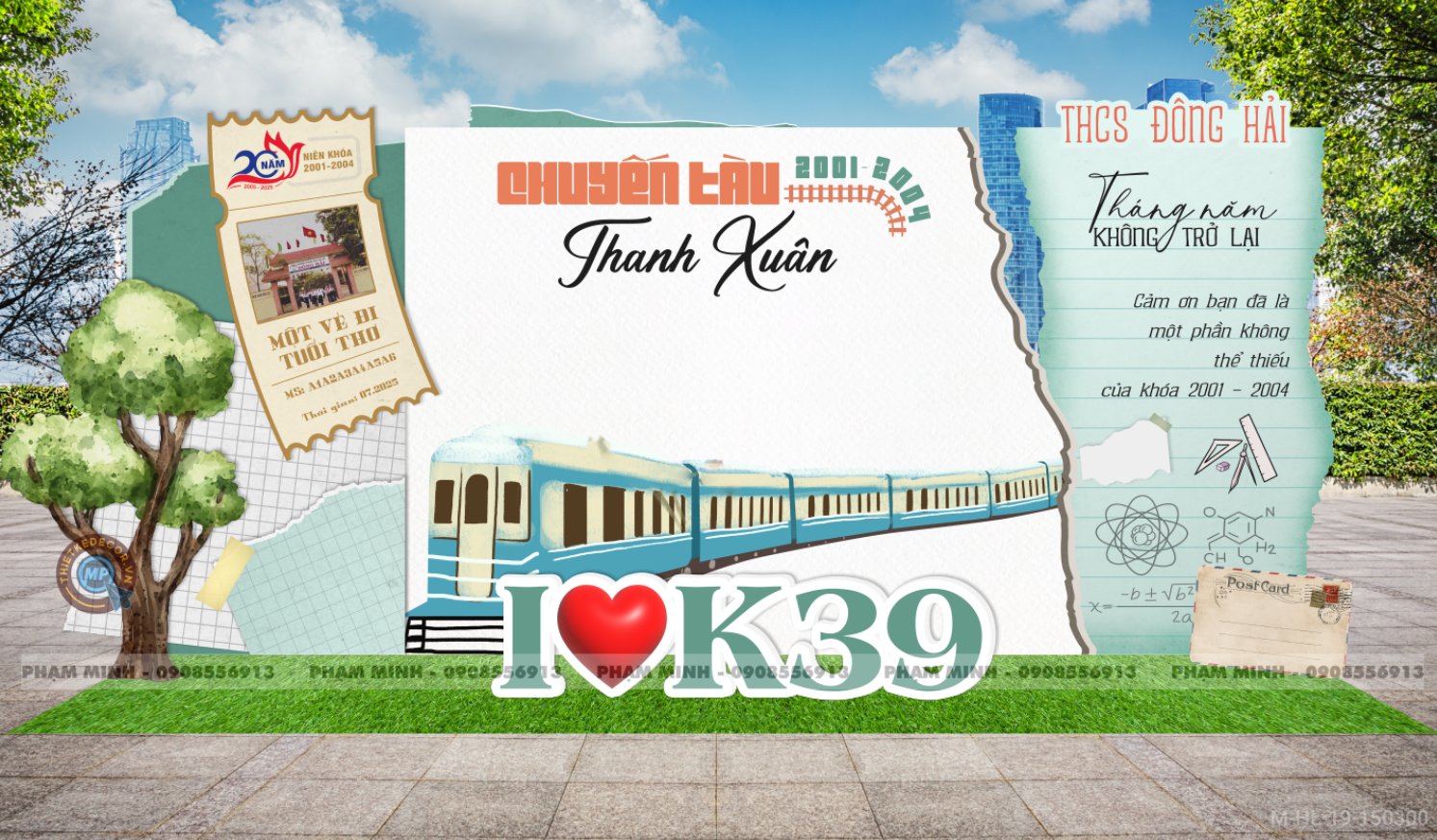 File thiết kế Background Họp lớp họp khóa kỷ niệm Trở về thanh xuân