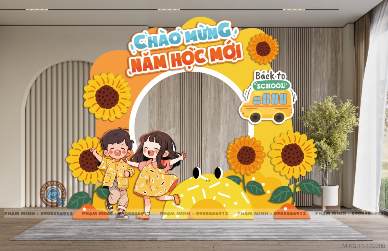 File thiết kế khai giảng chào mừng năm học mới Back to school