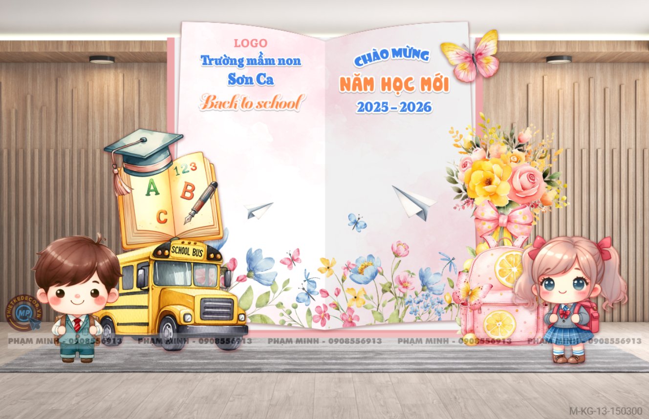 File thiết kế khai giảng chào mừng năm học mới Back to school