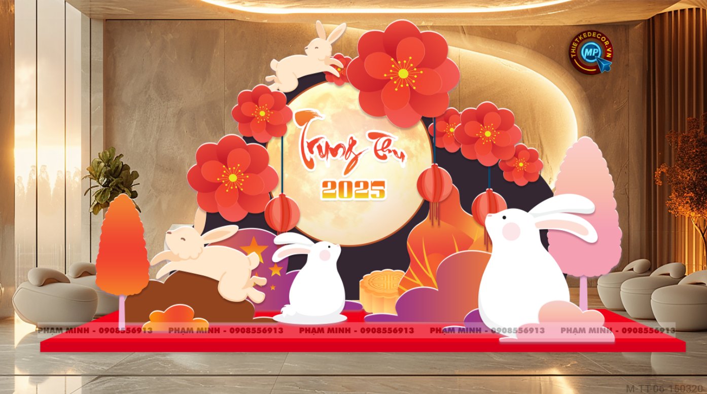 File thiết kế Trang trí Trung Thu đại sảnh Mall, Chung cư, Nhà Hàng, Khách Sạn Sang trọng