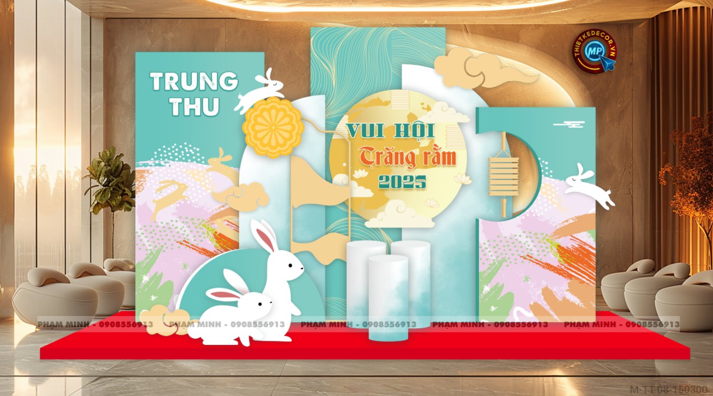 File thiết kế Trang trí Trung Thu đại sảnh Mall, Chung cư, Nhà Hàng, Khách Sạn Sang trọng