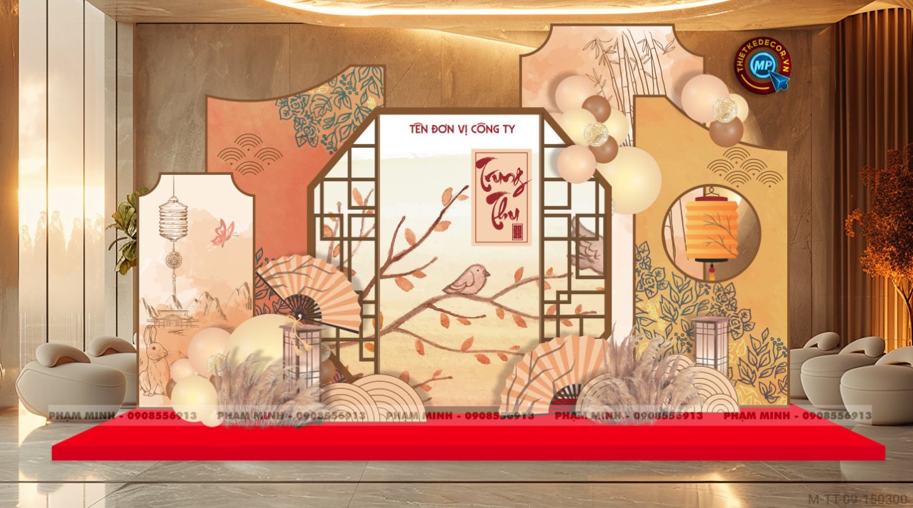 File thiết kế Trang trí Trung Thu đại sảnh Mall, Chung cư, Nhà Hàng, Khách Sạn Sang trọng