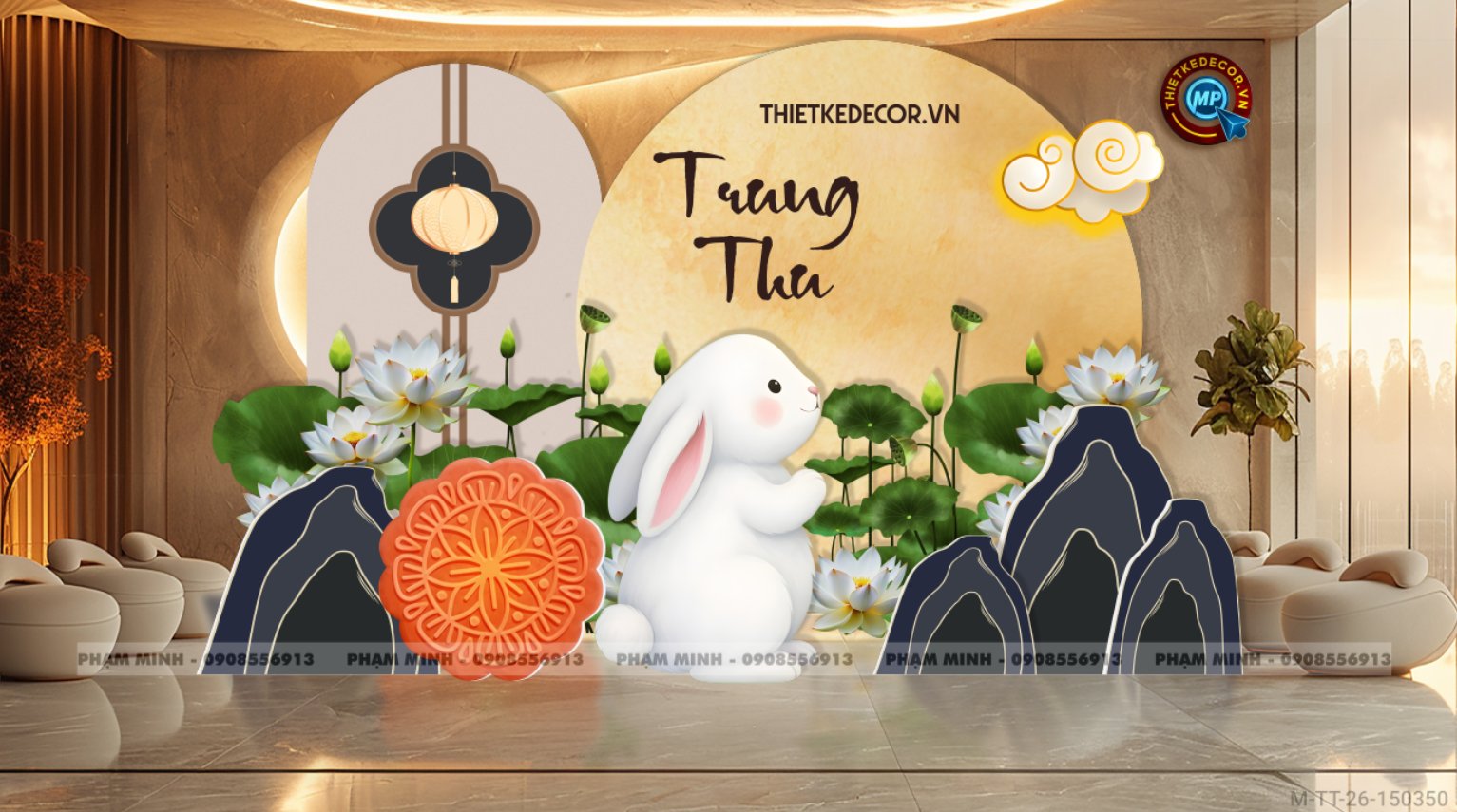 File thiết kế Trang trí Trung Thu đại sảnh Mall, Chung cư, Nhà Hàng, Khách Sạn Sang trọng