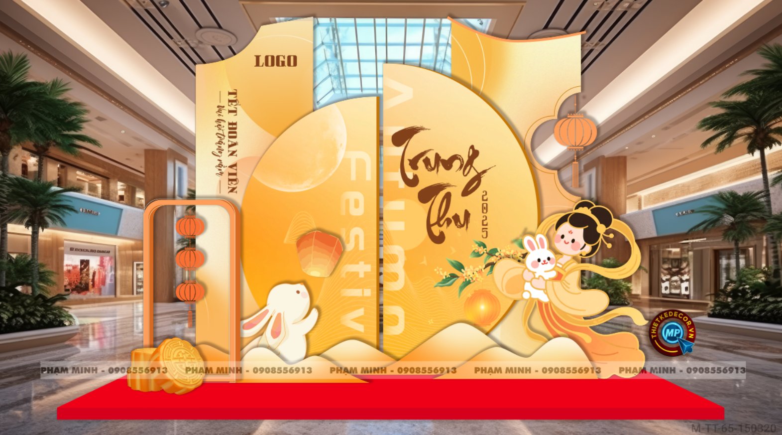 File thiết kế Trang trí Trung Thu đại sảnh Mall, Chung cư, Nhà Hàng, Khách Sạn Sang trọng trọng, đáng yêu