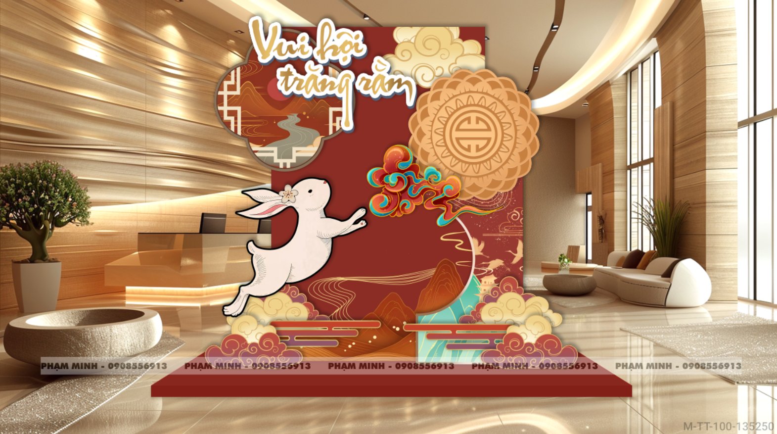 File thiết kế Trang trí Trung Thu đại sảnh Mall, Chung cư, Nhà Hàng, Khách Sạn Sang trọng trọng, đáng yêu