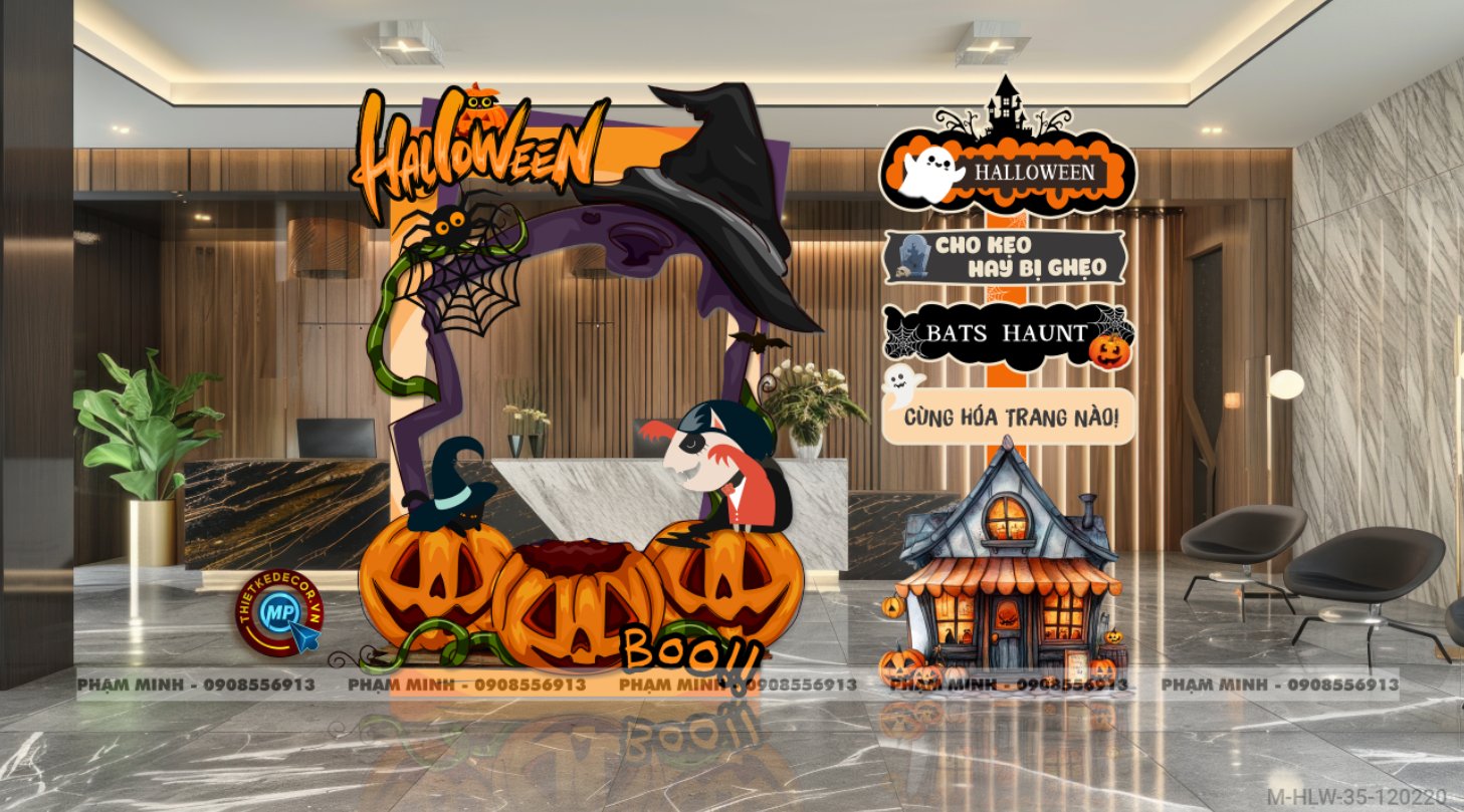 File thiết kế Khung chụp ảnh Halloween check in decor trang trí Lễ Hội Halloween cho Trung tâm Tiếng Anh, trường Mẫu giáo, Mall, nhà hàng, quán cà phê.