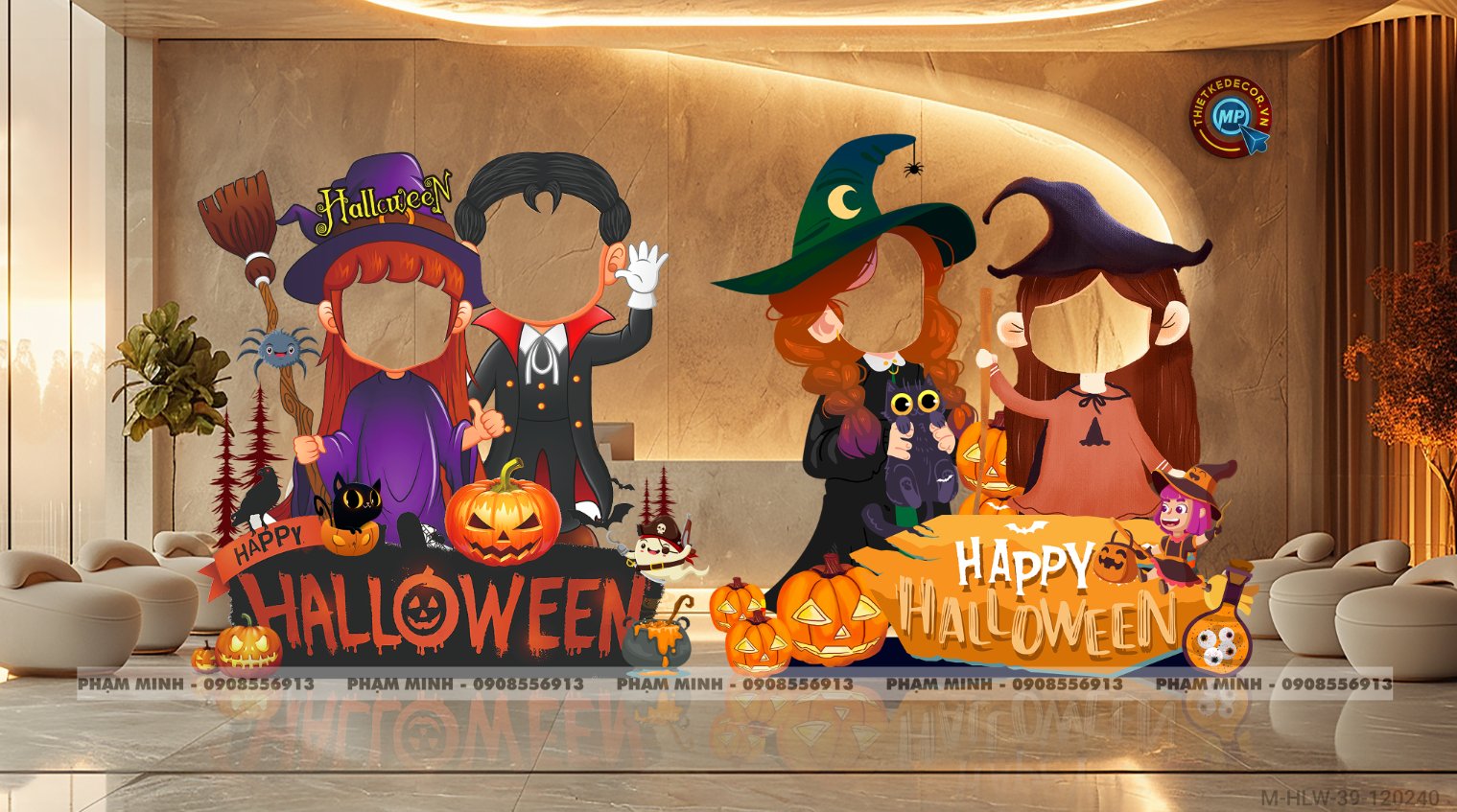 File thiết kế khung chụp ảnh mặt bé Halloween đáng yêu dễ thương decor trang trí Trung tâm tiếng anh, Mall, Nhà hàng, Trường học