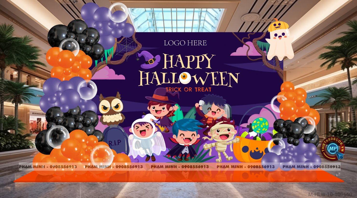 File thiết kế Background Halloween Trang trí Decor chụp ảnh bạt lễ hội hóa trang, trung tâm tiếng anh, mall, nhà hàng,...