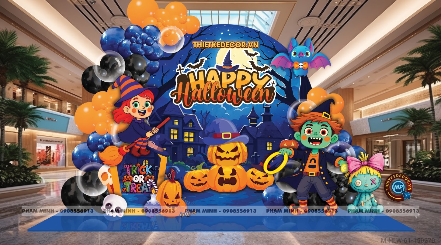 File thiết kế Background Halloween Trang trí Decor chụp ảnh bạt lễ hội hóa trang, trung tâm tiếng anh, mall, nhà hàng,...