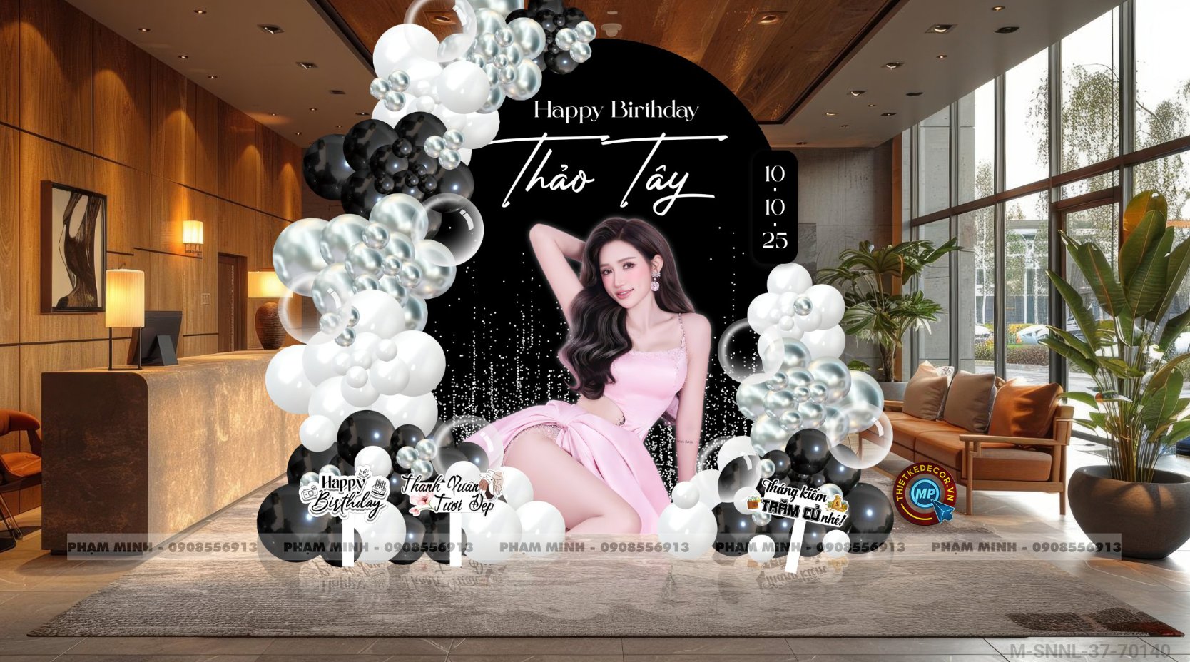 File thiết kế sinh nhật cho Cô gái / Sếp sang trọng đẳng cấp.