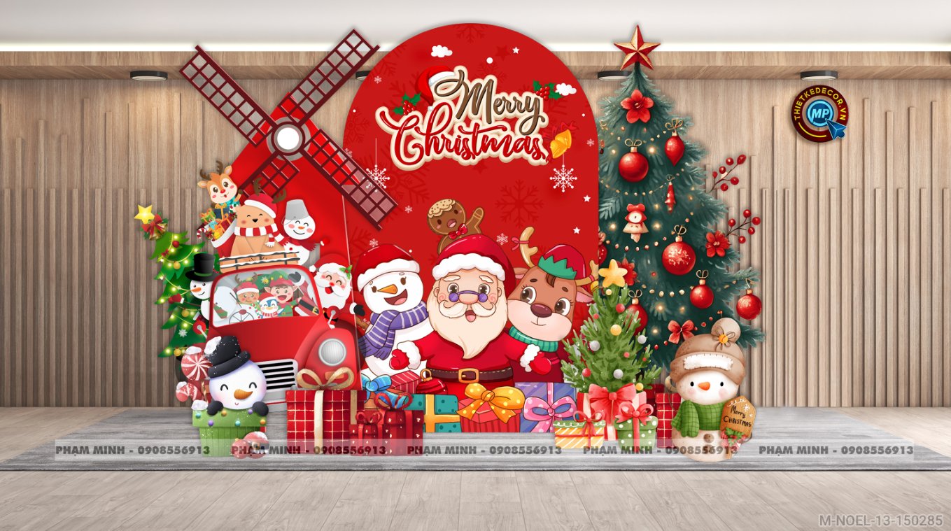 File thiết kế trang trí Giáng sinh Noel Merry Chrismas decor cây thông Decor cho trường học, trung tâm mua sắm, chung cư, nhà hàng, khách sạn, quán cà phê...