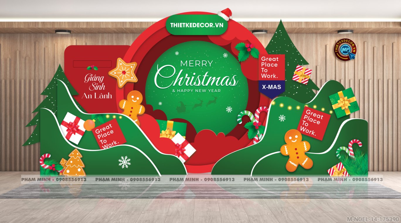 File thiết kế trang trí Giáng sinh Noel Merry Chrismas decor cây thông Decor cho trường học, trung tâm mua sắm, chung cư, nhà hàng, khách sạn, quán cà phê... - Hình 2