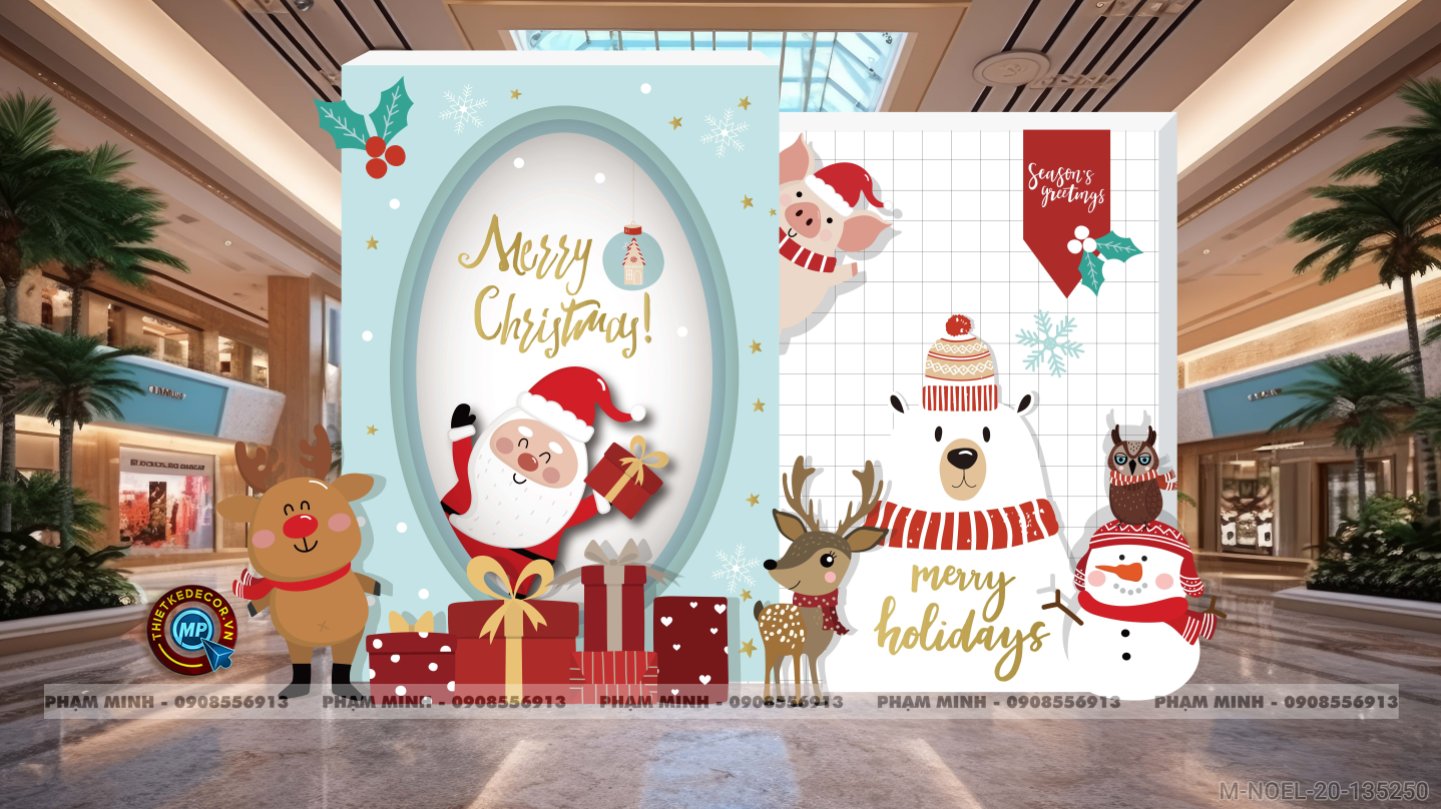 File thiết kế trang trí Giáng sinh Noel Merry Chrismas decor cây thông Decor cho trường học, trung tâm mua sắm, chung cư, nhà hàng, khách sạn, quán cà phê...