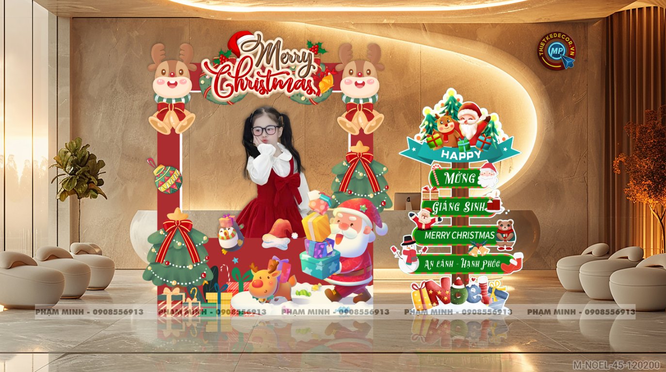 File thiết kế Khung chụp ảnh trang trí Giáng sinh Noel Merry Chrismas decor cây thông Decor cho trường học, trung tâm mua sắm, chung cư, nhà hàng, khách sạn, quán cà phê...