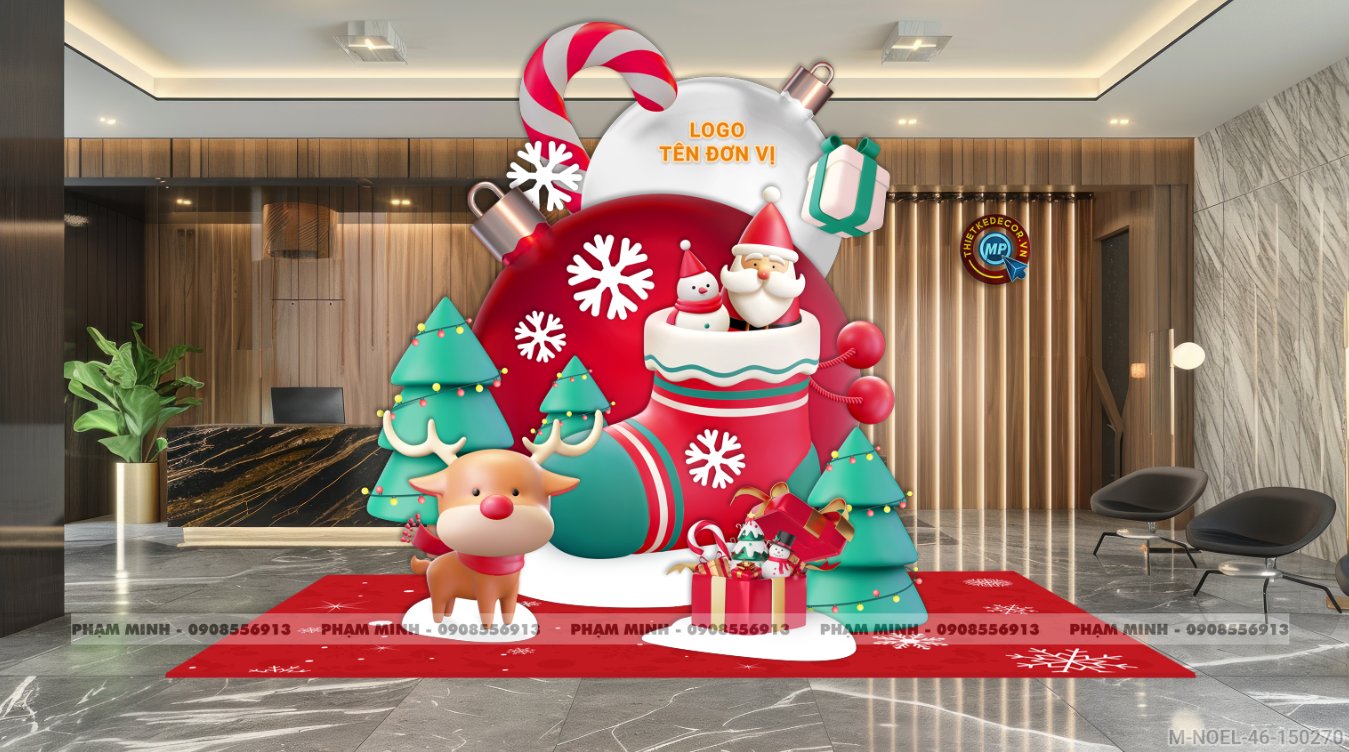 File thiết kế trang trí Giáng sinh Noel Merry Chrismas decor cây thông Decor cho trường học, trung tâm mua sắm, chung cư, nhà hàng, khách sạn, quán cà phê...