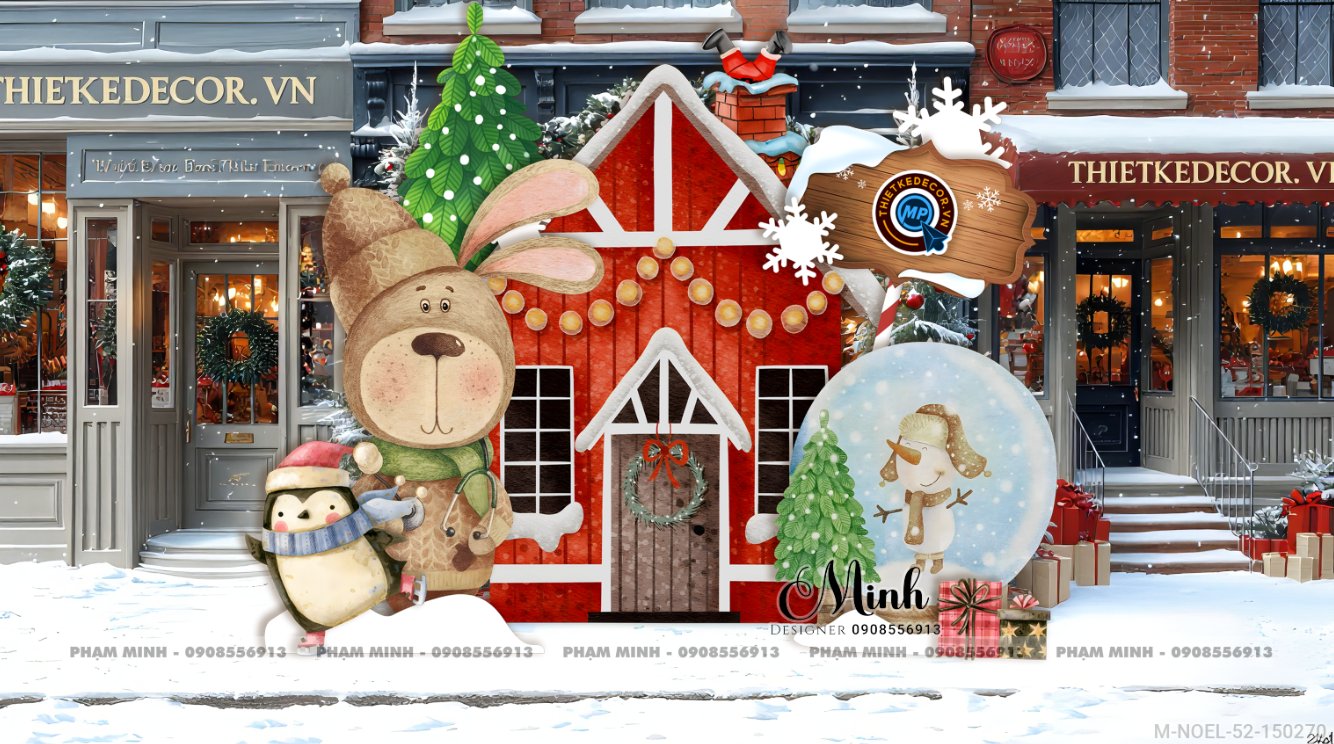 File thiết kế trang trí Giáng sinh Noel Merry Chrismas decor cây thông Decor cho trường học, trung tâm mua sắm, chung cư, nhà hàng, khách sạn, quán cà phê...