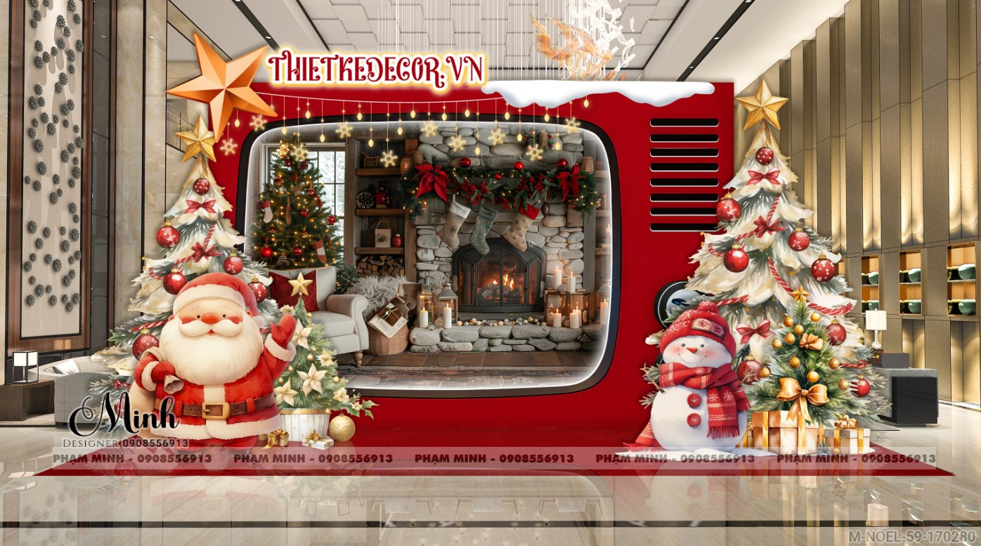 File thiết kế trang trí Giáng sinh Noel Merry Chrismas decor cây thông Decor cho trường học, trung tâm mua sắm, chung cư, nhà hàng, khách sạn, quán cà phê...