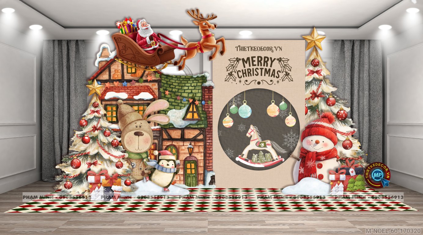 File thiết kế trang trí Giáng sinh Noel Merry Chrismas decor cây thông Decor cho trường học, trung tâm mua sắm, chung cư, nhà hàng, khách sạn, quán cà phê...