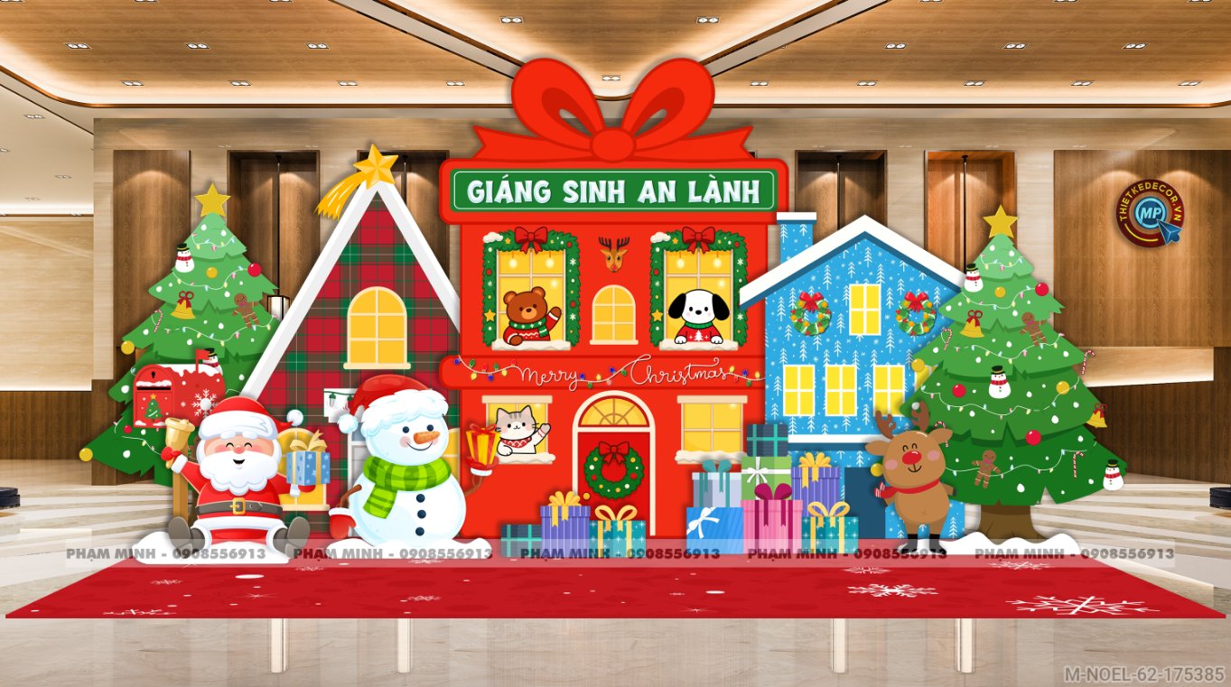 File thiết kế trang trí Giáng sinh Noel Merry Christmas decor cây thông Decor cho trường học, trung tâm mua sắm, chung cư, nhà hàng, khách sạn, quán cà phê...