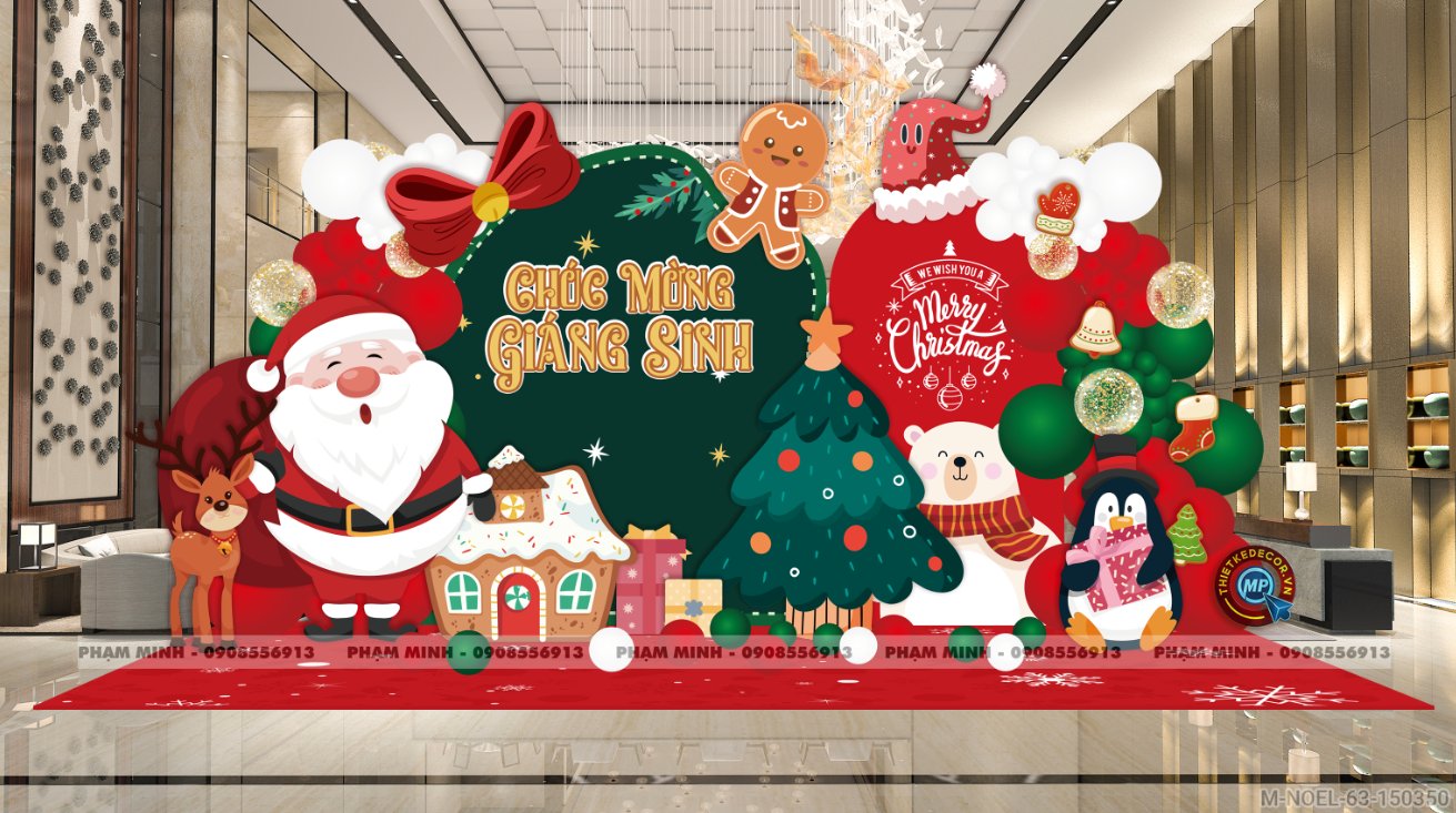 File thiết kế trang trí Giáng sinh Noel Merry Christmas decor cây thông Decor cho trường học, trung tâm mua sắm, chung cư, nhà hàng, khách sạn, quán cà phê...