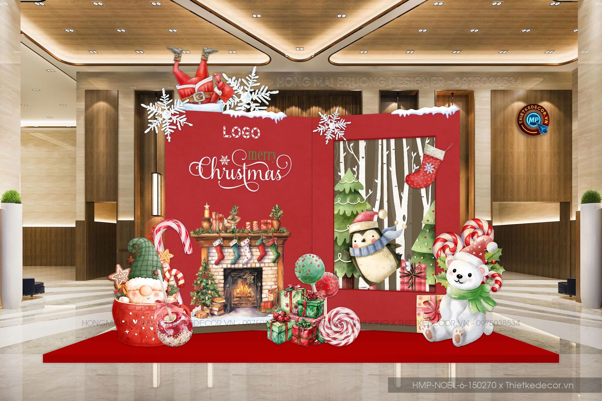 File thiết kế trang trí Giáng sinh Noel Merry Chrismas, checkin trường học, TTTM, chung cư, nhà hàng, khách sạn, quán cà phê...