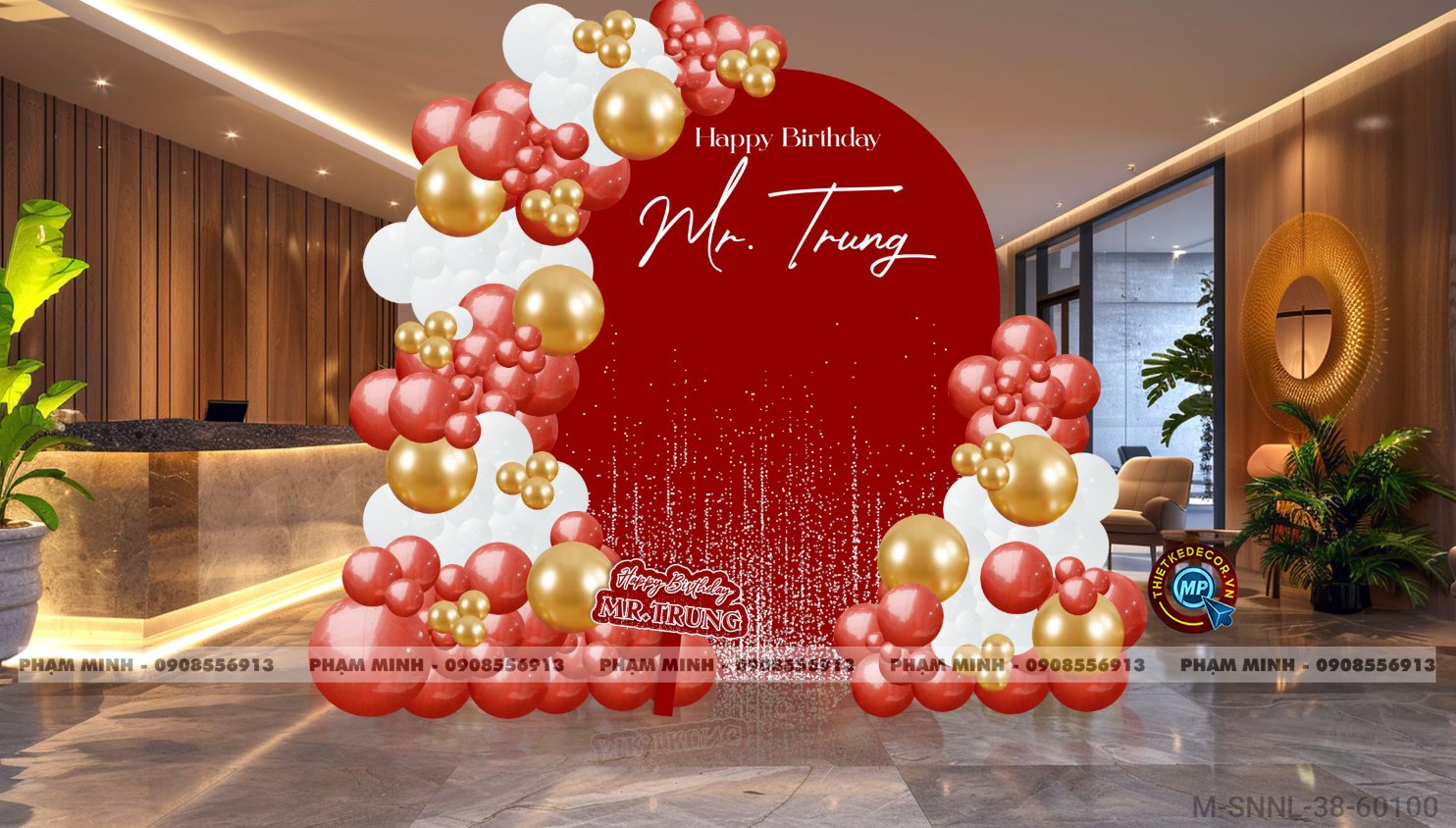 File thiết kế sinh nhật chồng yêu tone đỏ rượu vang sang trọng