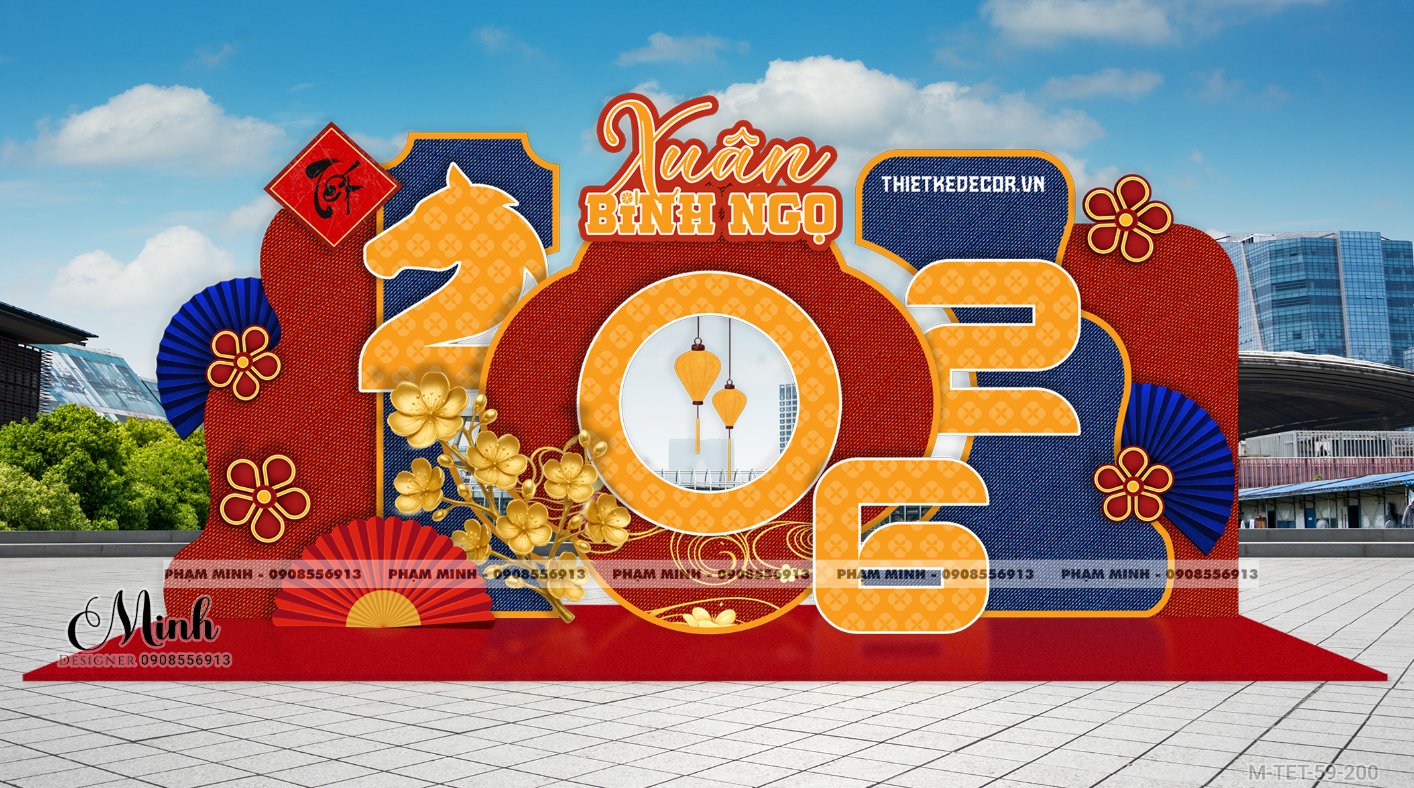 File thiết kế trang trí Tết 2026 Xuân Bính Ngọ decor tiểu cảnh không gian chụp ảnh checkin cho Sảnh chung cư, Nhà hàng, khách sạn, trường học, quán cà phê sang trọng, đẹp mắt.