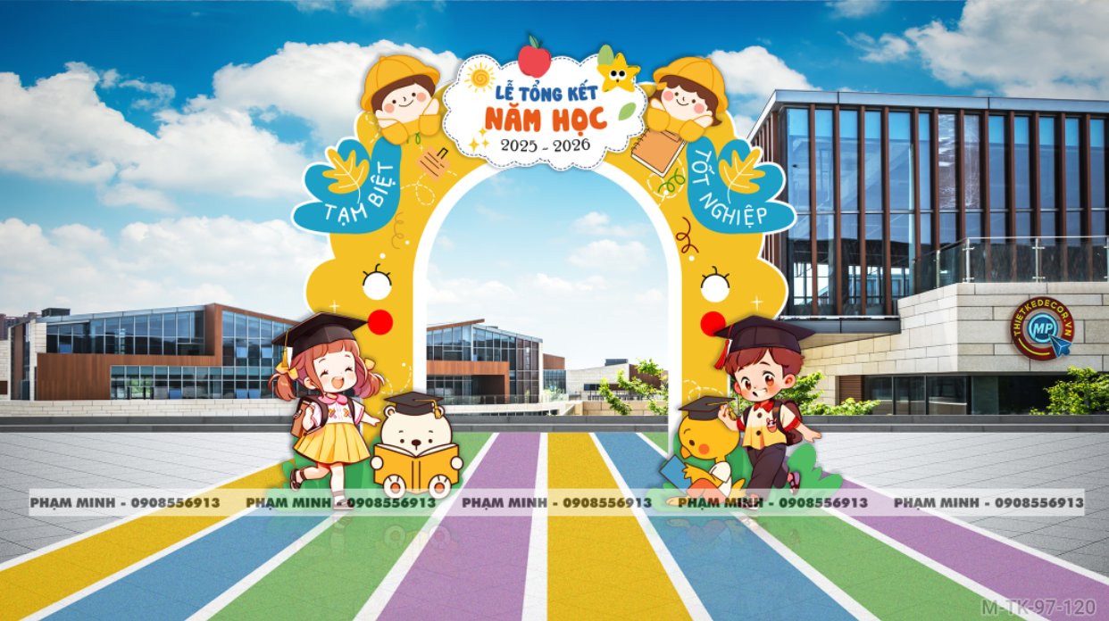 File thiết kế tổng kết năm học decor trang trí chụp ảnh kỷ yếu ra trường cho các bé học sinh mầm non, tiểu học dễ thương, sáng tạo, đáng yêu, sang trọng.