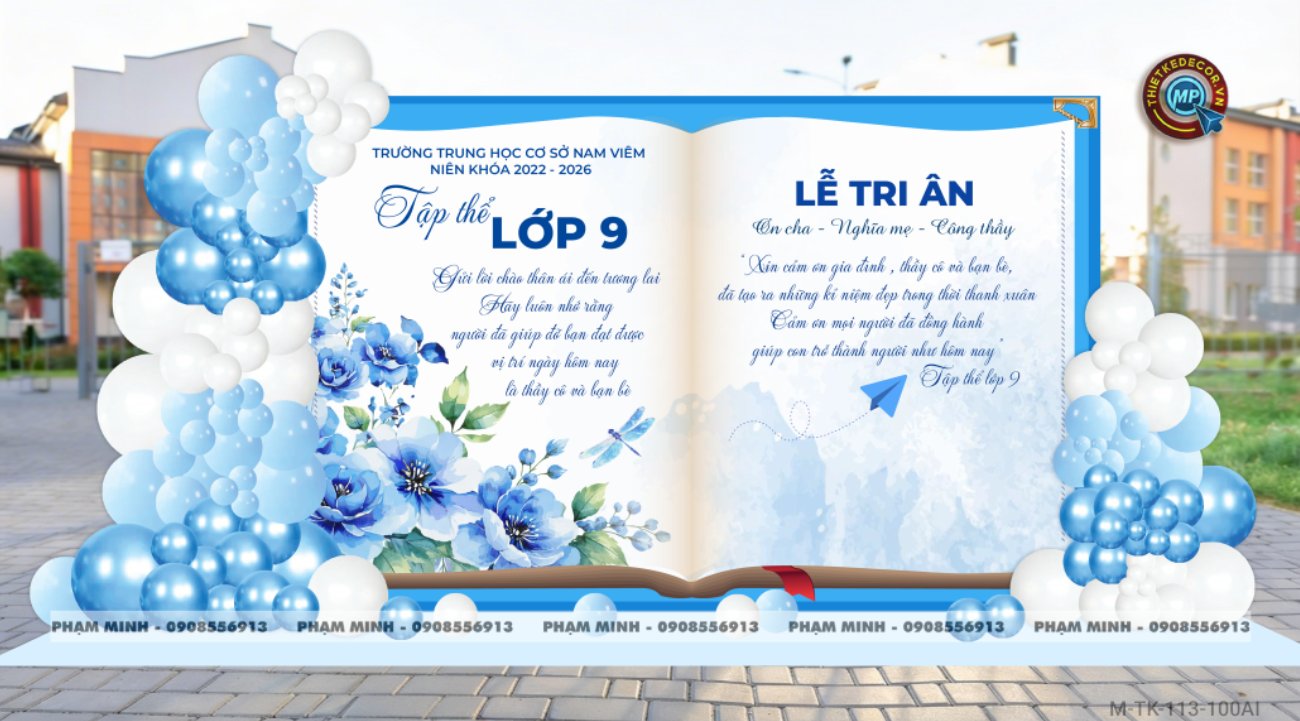 File thiết kế background kỷ yếu - lễ tri ân - Lễ trưởng thành - Tổng kết năm học - Bế giảng của học sinh lớp 9, lớp 120 tone xanh da trời